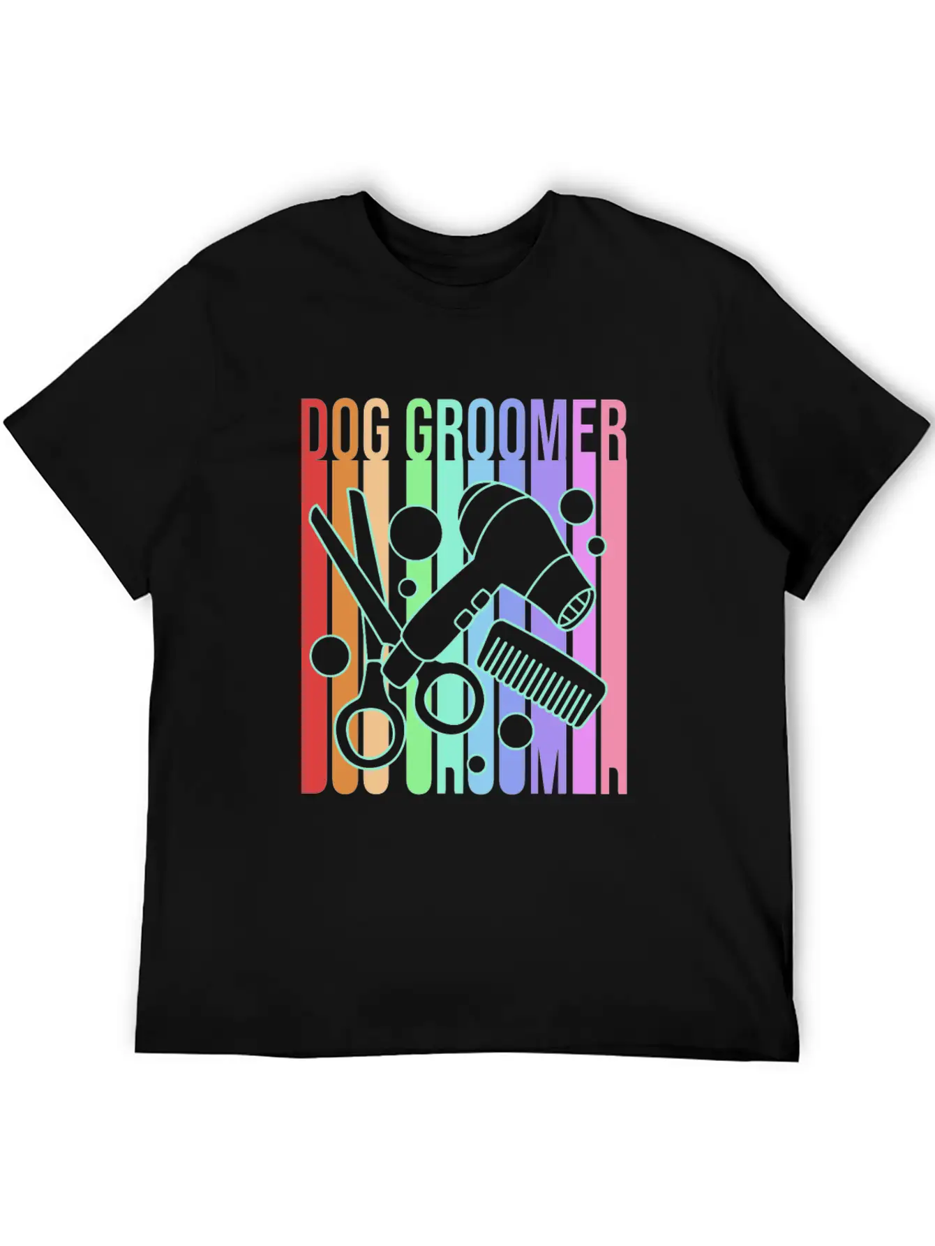 Retro 80s Pet Grooming Dog Groomer Classic Fit Graphic Tee For Daily Comfort – Unisex Cotton Shirt