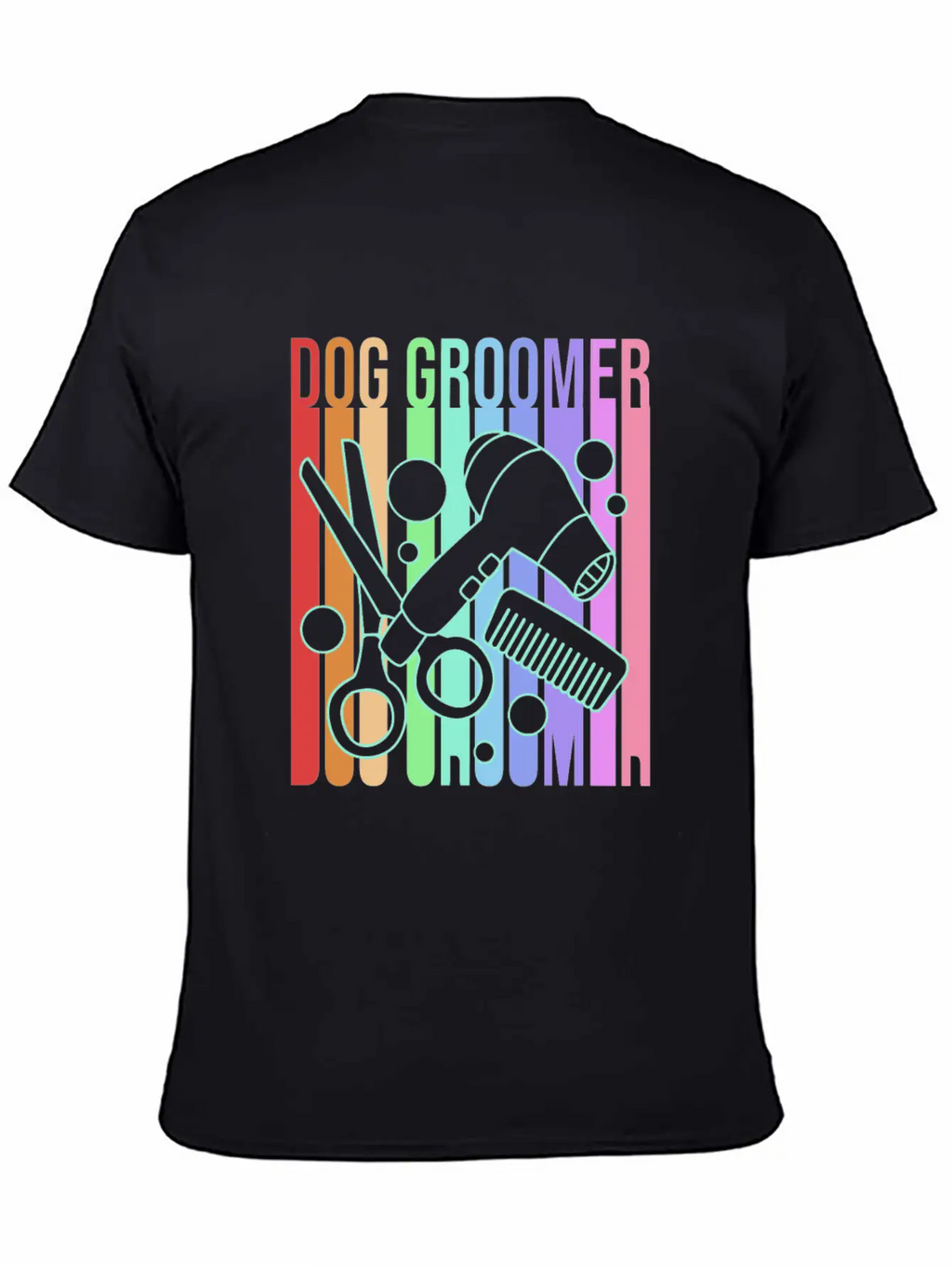 Retro 80s Pet Grooming Dog Groomer Classic Fit Graphic Tee For Daily Comfort – Unisex Cotton Shirt