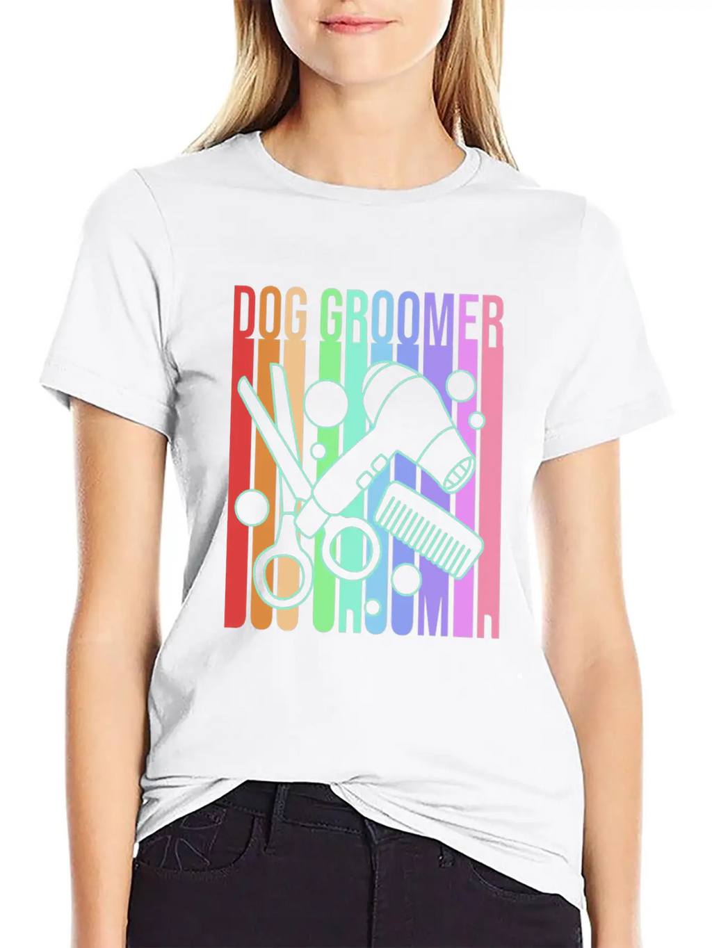 Retro 80s Pet Grooming Dog Groomer Classic Fit Graphic Tee For Daily Comfort – Unisex Cotton Shirt