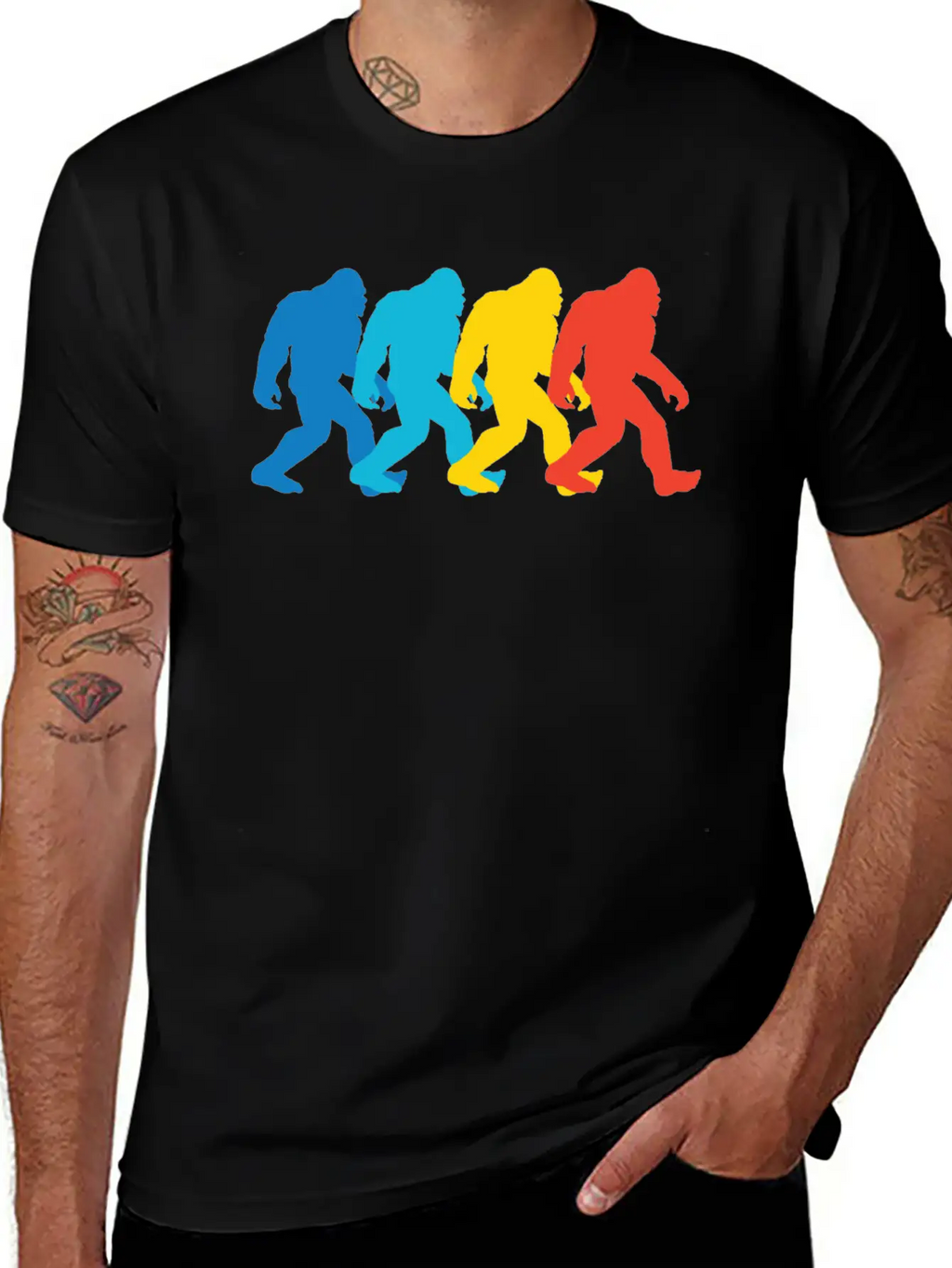 Retro Bigfoot Pop Art Unisex Casual T-Shirt – Clean Design For Daily Comfort