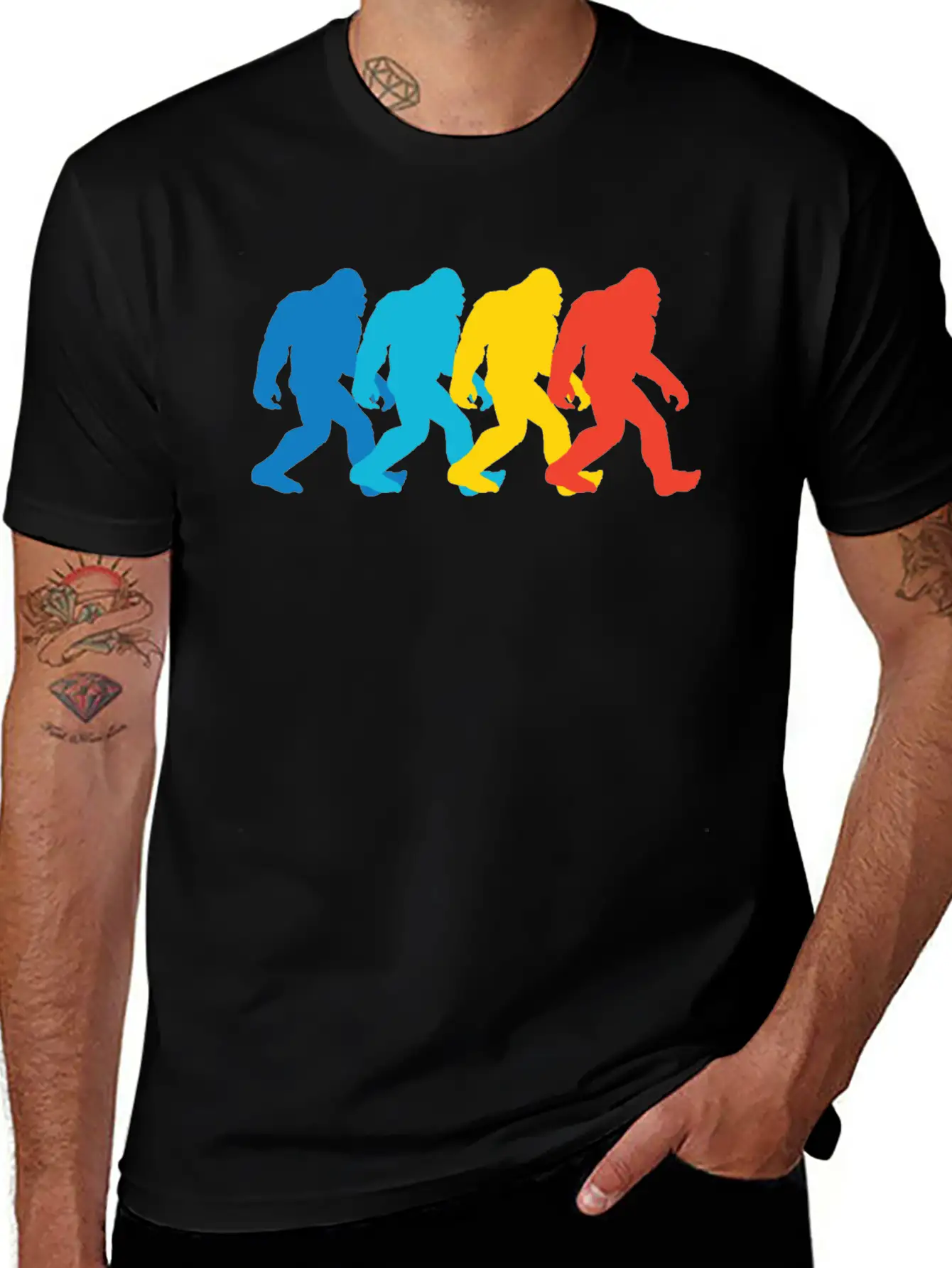 Retro Bigfoot Pop Art Unisex Casual T-Shirt – Clean Design For Daily Comfort