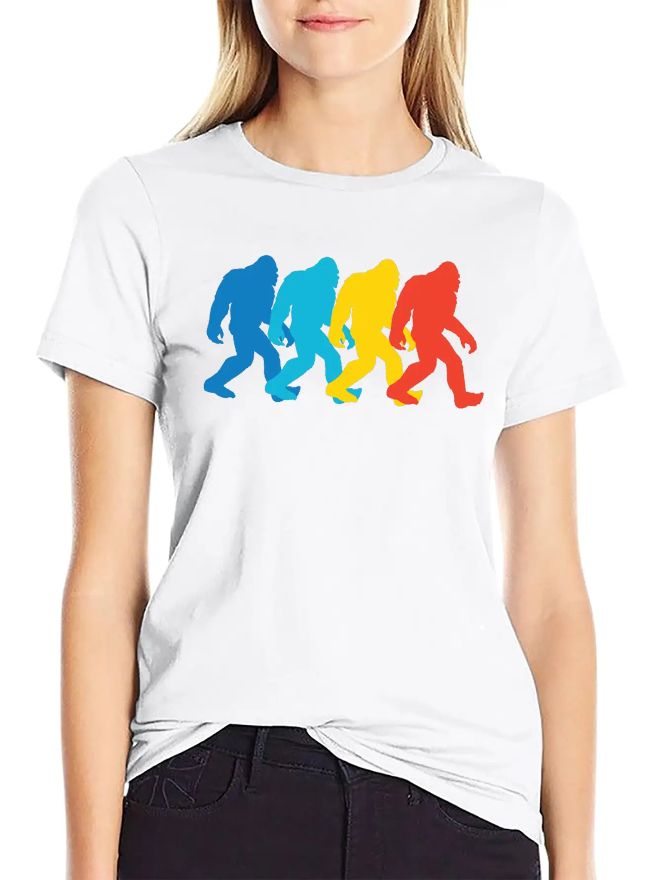 Retro Bigfoot Pop Art Unisex Casual T-Shirt – Clean Design For Daily Comfort