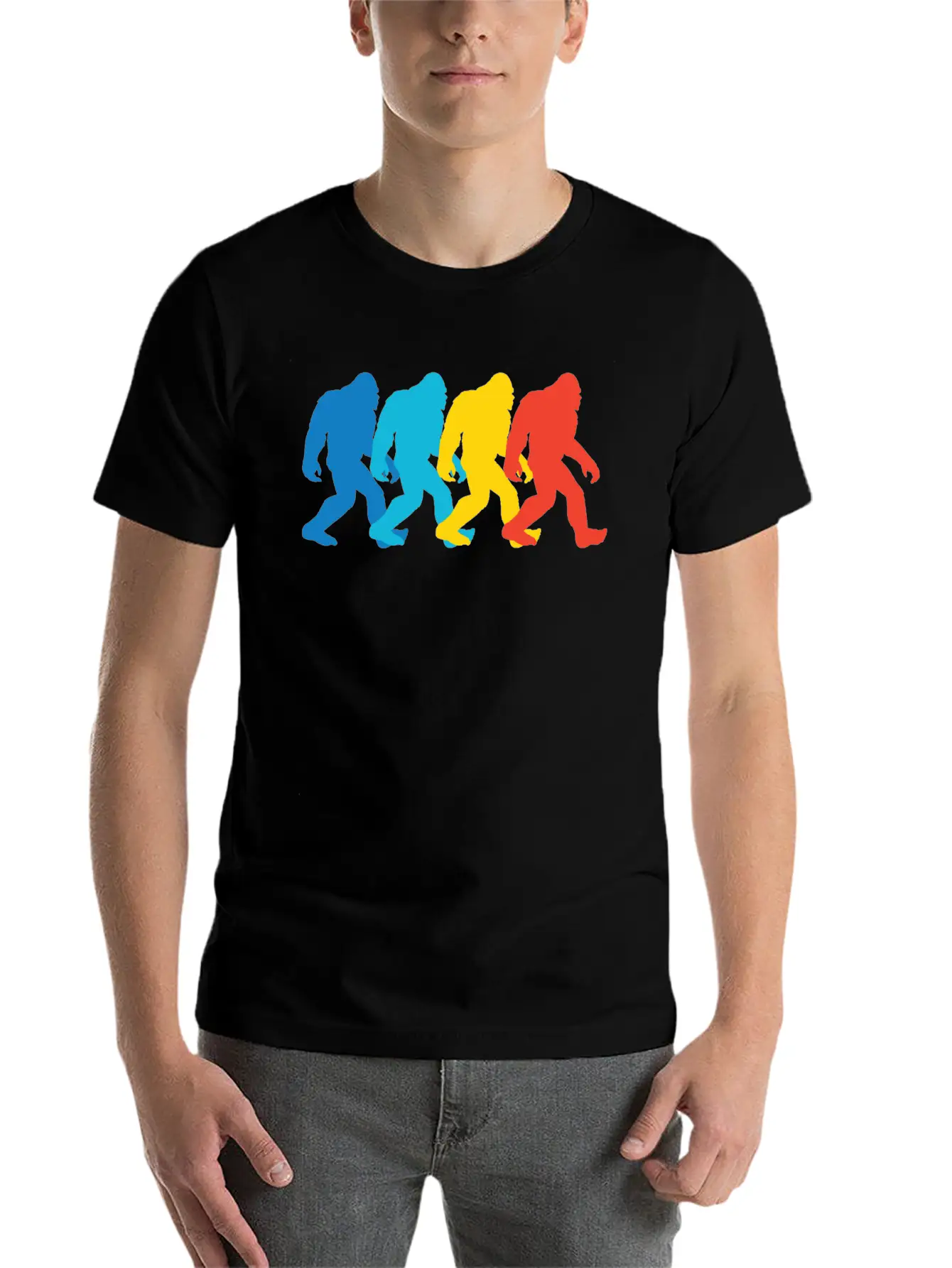 Retro Bigfoot Pop Art Unisex Casual T-Shirt – Clean Design For Daily Comfort