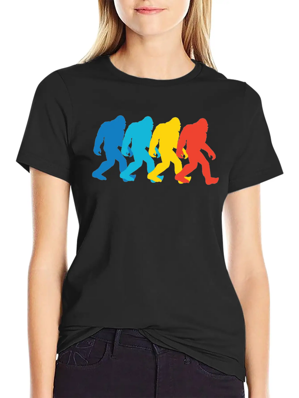 Retro Bigfoot Pop Art Unisex Casual T-Shirt – Clean Design For Daily Comfort