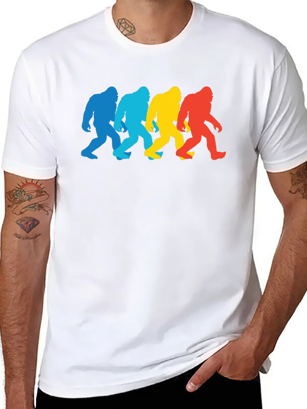 Retro Bigfoot Pop Art Unisex Casual T-Shirt – Clean Design For Daily Comfort