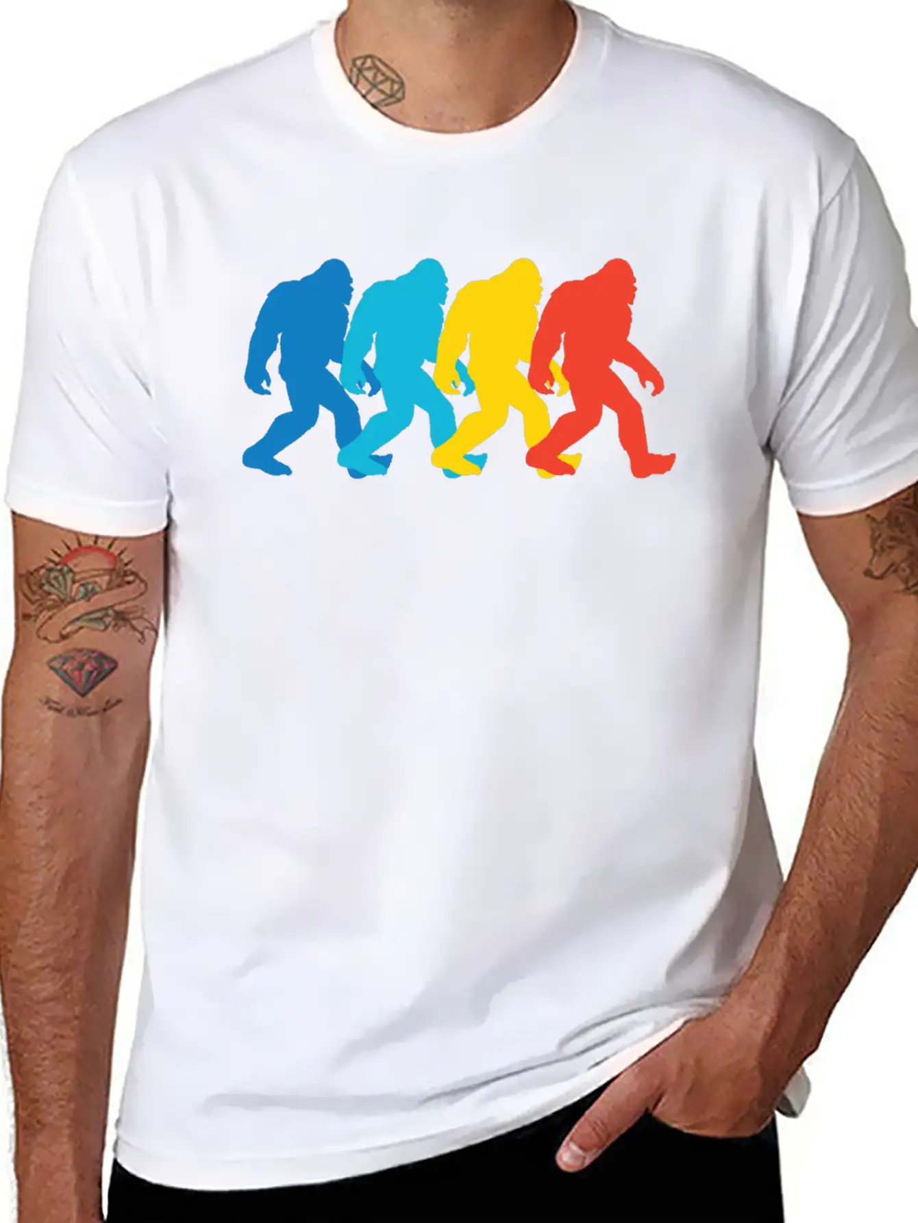 Retro Bigfoot Pop Art Unisex Casual T-Shirt – Clean Design For Daily Comfort