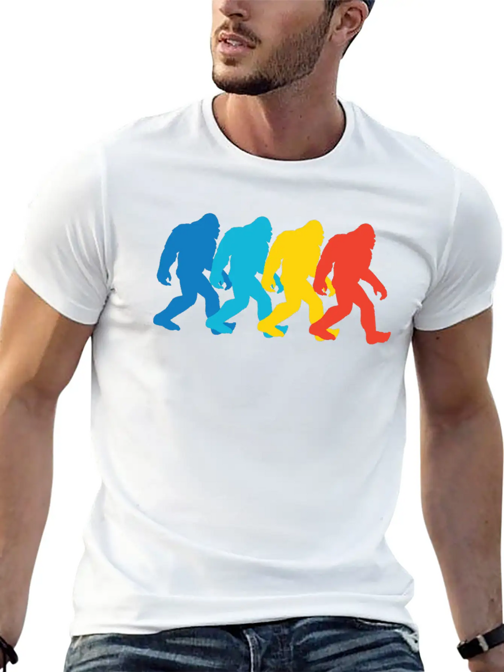 Retro Bigfoot Pop Art Unisex Casual T-Shirt – Clean Design For Daily Comfort