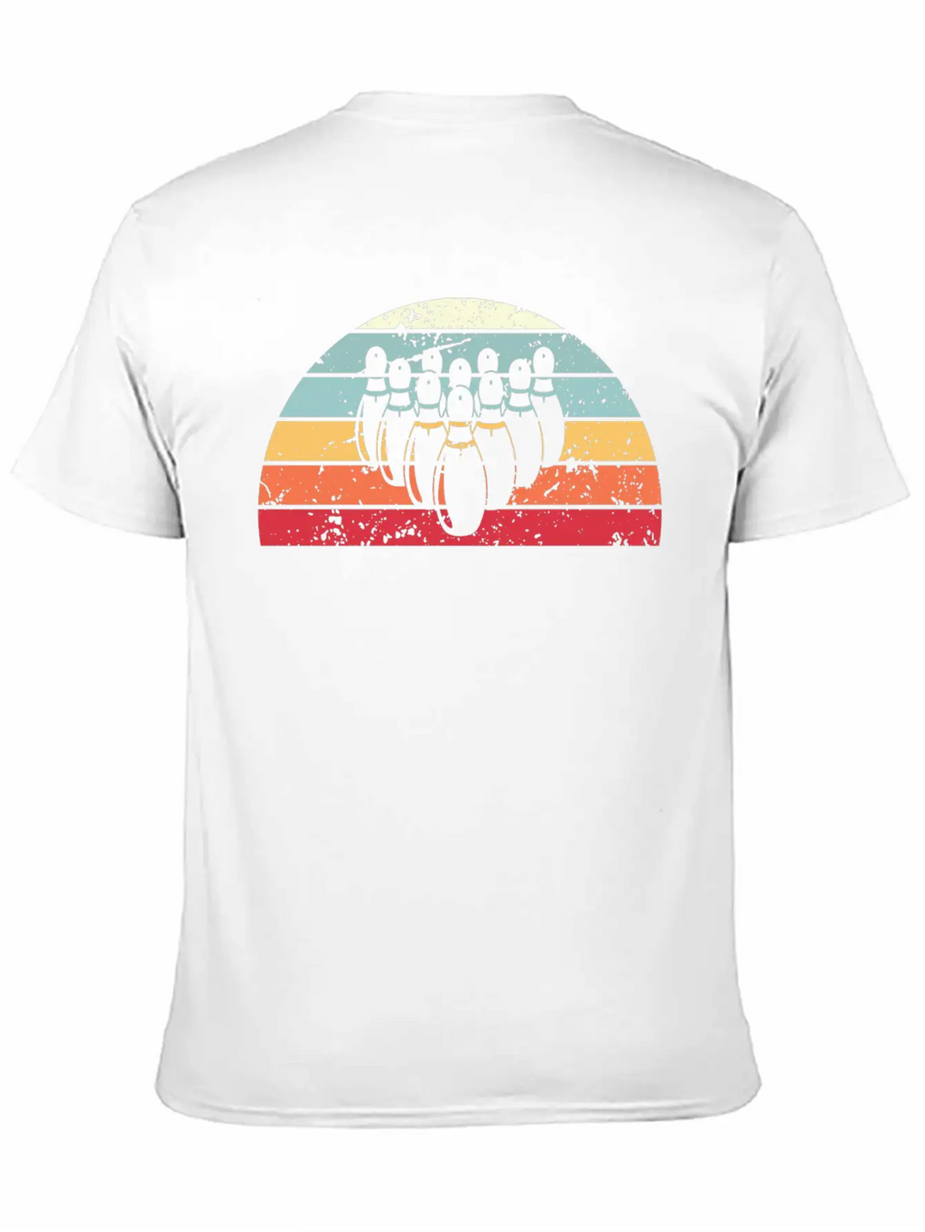 Retro Bowling Sunset Vintage Bowl Sunrise Stylish Everyday T-Shirt – Unisex Basic Cotton Tee
