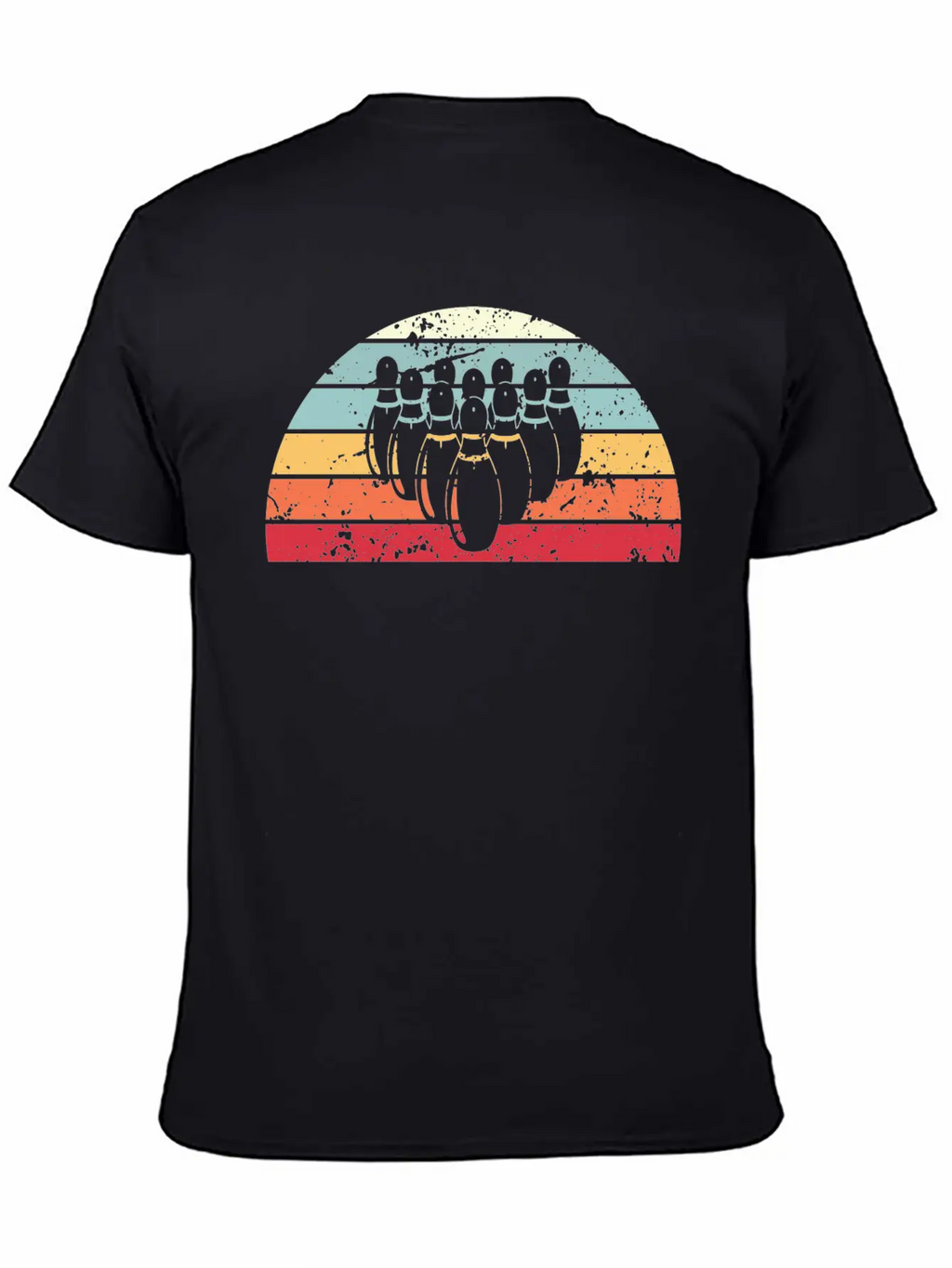 Retro Bowling Sunset Vintage Bowl Sunrise Stylish Everyday T-Shirt – Unisex Basic Cotton Tee