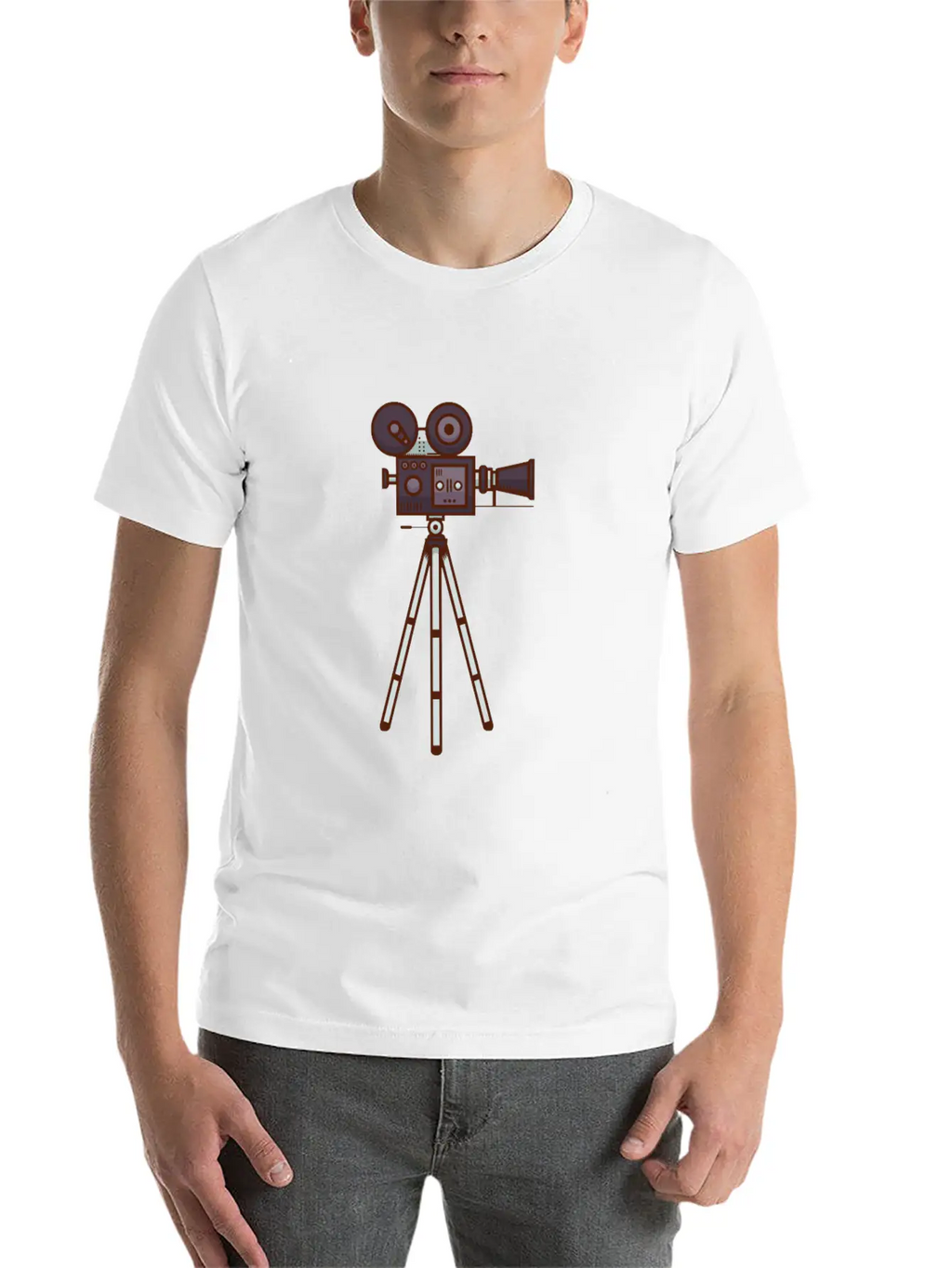 Retro Cine Camera Unisex Casual T-Shirt – Clean Design For Daily Comfort