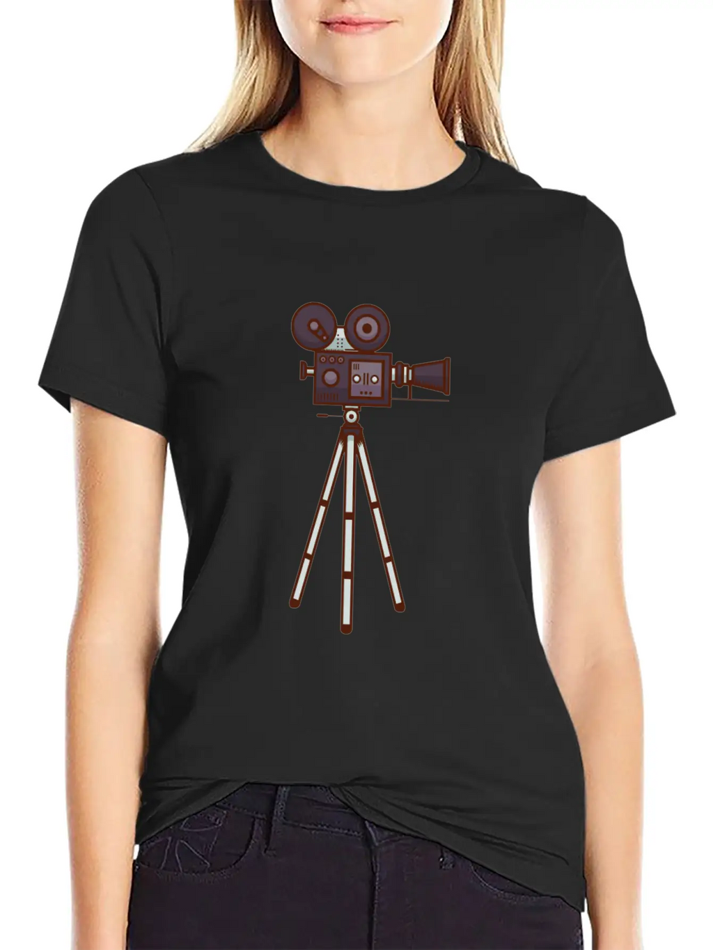 Retro Cine Camera Unisex Casual T-Shirt – Clean Design For Daily Comfort