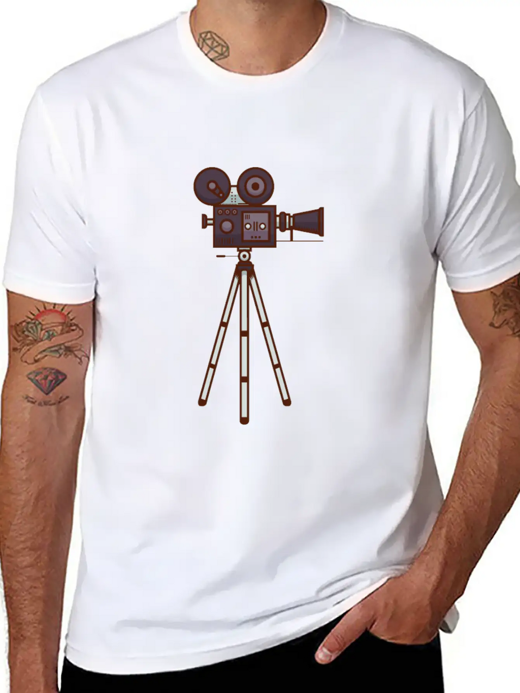 Retro Cine Camera Unisex Casual T-Shirt – Clean Design For Daily Comfort