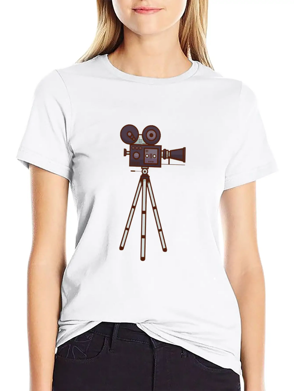 Retro Cine Camera Unisex Casual T-Shirt – Clean Design For Daily Comfort