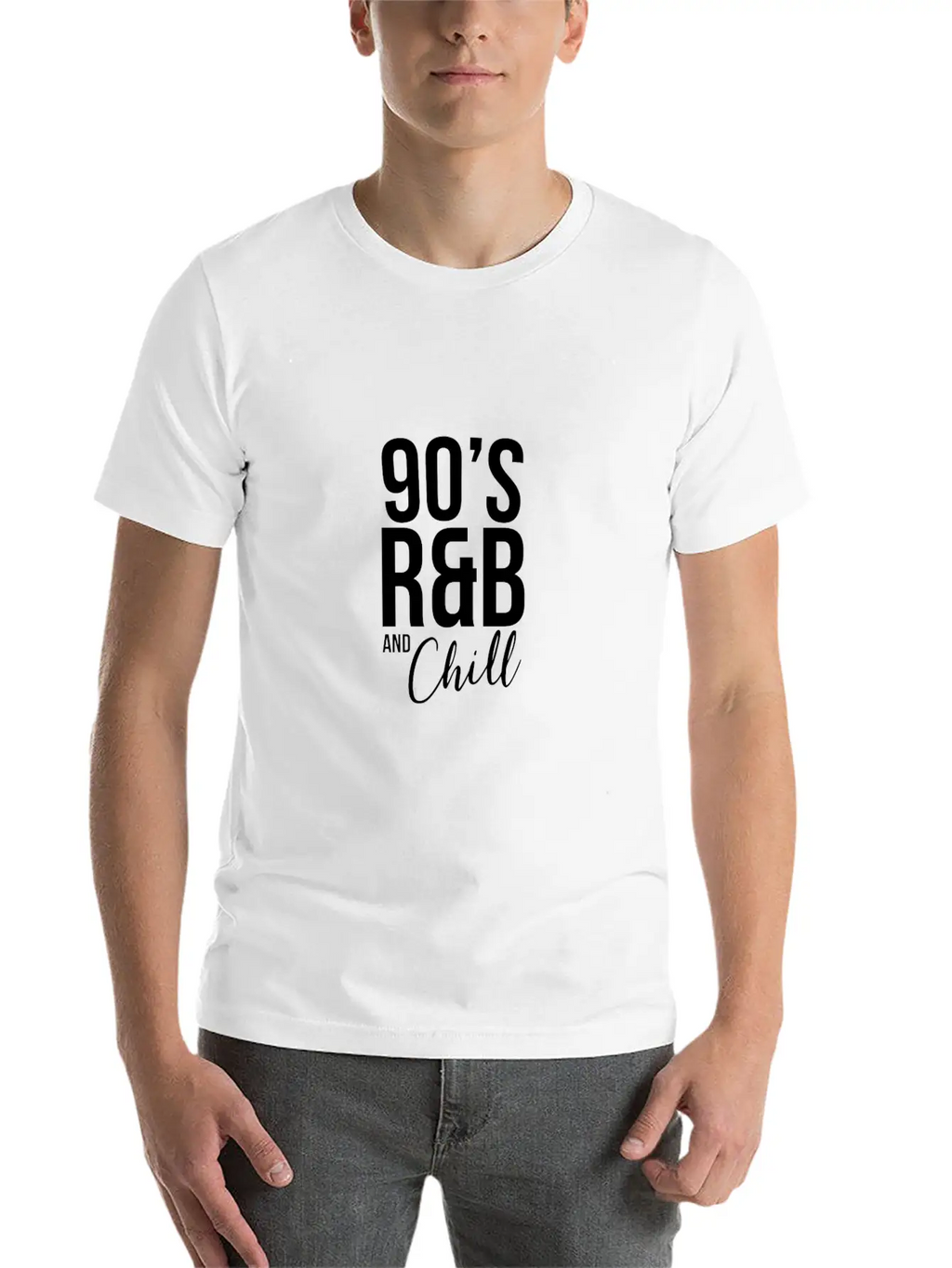 Retro Cool I Love 90'S R&B & Chill R&B Music Lover Casual Graphic T-Shirt – Simple And Comfortable Daily Wear