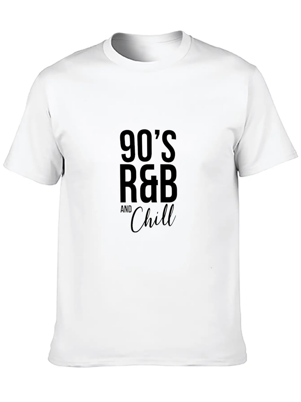 Retro Cool I Love 90'S R&B & Chill R&B Music Lover Casual Graphic T-Shirt – Simple And Comfortable Daily Wear