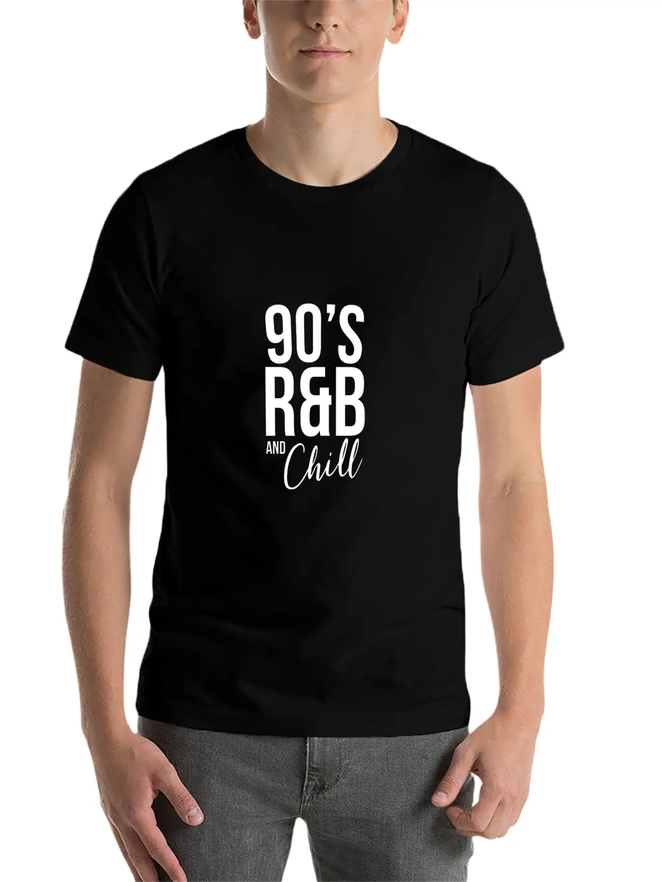 Retro Cool I Love 90'S R&B & Chill R&B Music Lover Casual Graphic T-Shirt – Simple And Comfortable Daily Wear