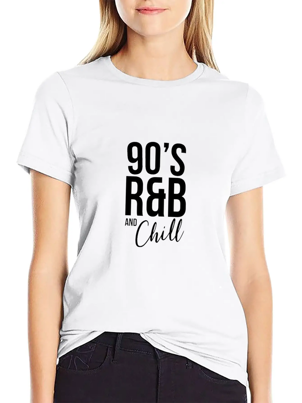 Retro Cool I Love 90'S R&B & Chill R&B Music Lover Casual Graphic T-Shirt – Simple And Comfortable Daily Wear