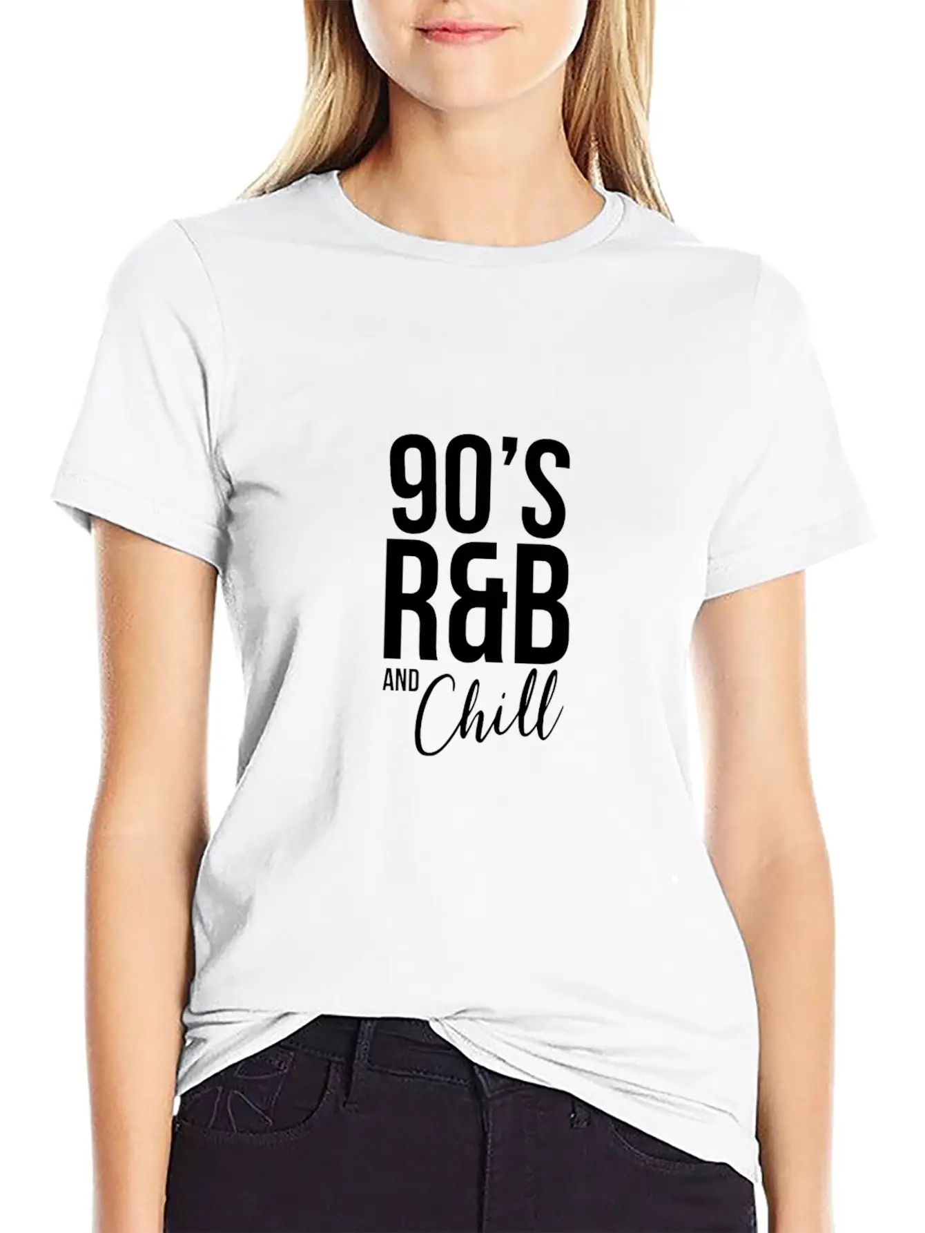Retro Cool I Love 90'S R&B & Chill R&B Music Lover Casual Graphic T-Shirt – Simple And Comfortable Daily Wear