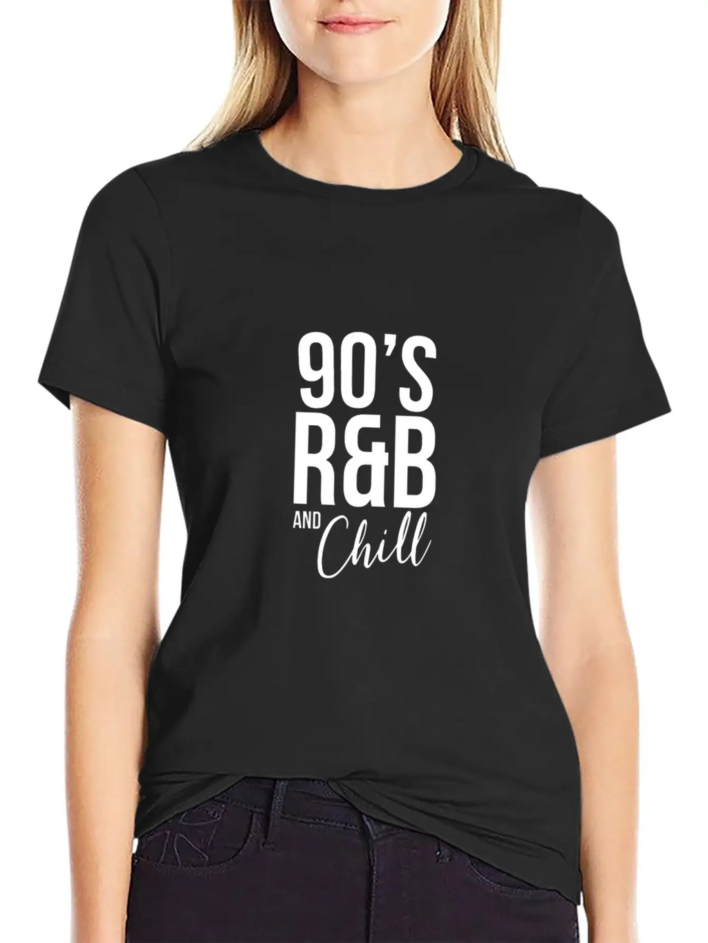 Retro Cool I Love 90'S R&B & Chill R&B Music Lover Casual Graphic T-Shirt – Simple And Comfortable Daily Wear
