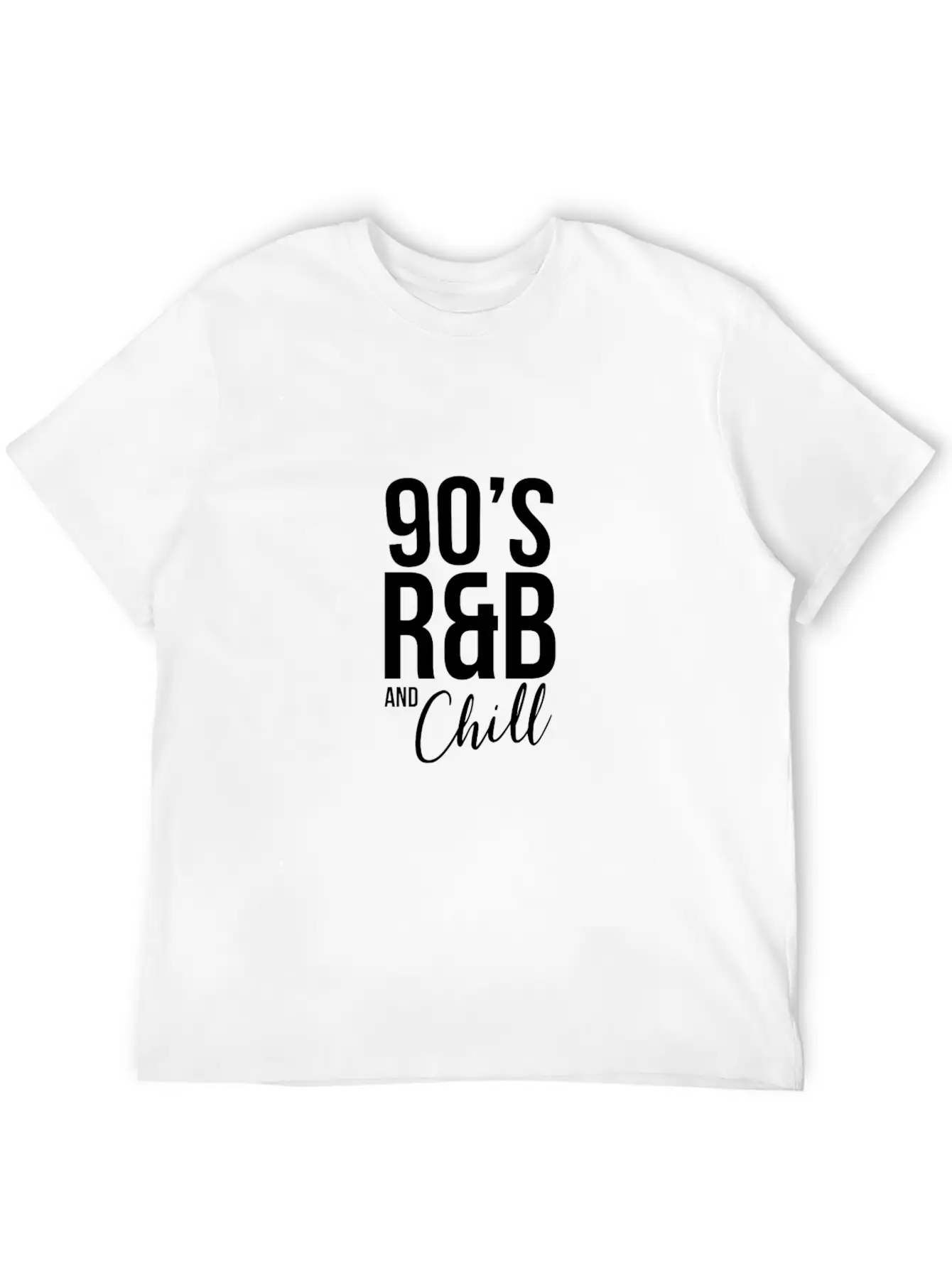 Retro Cool I Love 90'S R&B & Chill R&B Music Lover Casual Graphic T-Shirt – Simple And Comfortable Daily Wear