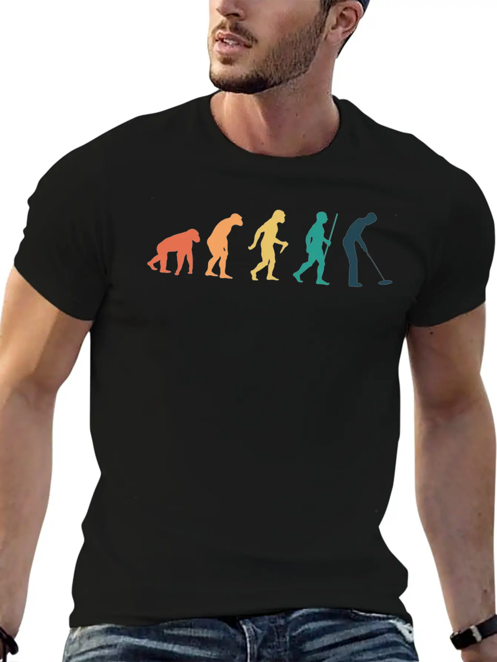 Retro Evolution Metal Detecting Metal Detector Unisex Casual T-Shirt – Clean Design For Daily Comfort