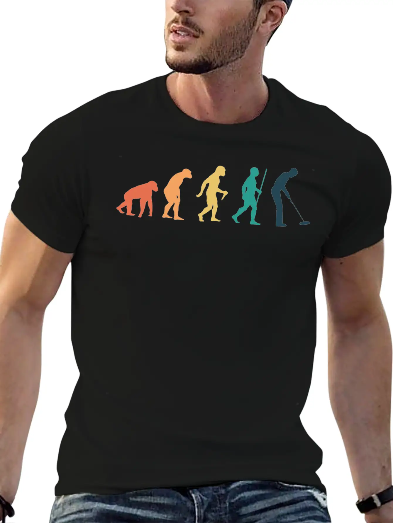 Retro Evolution Metal Detecting Metal Detector Unisex Casual T-Shirt – Clean Design For Daily Comfort