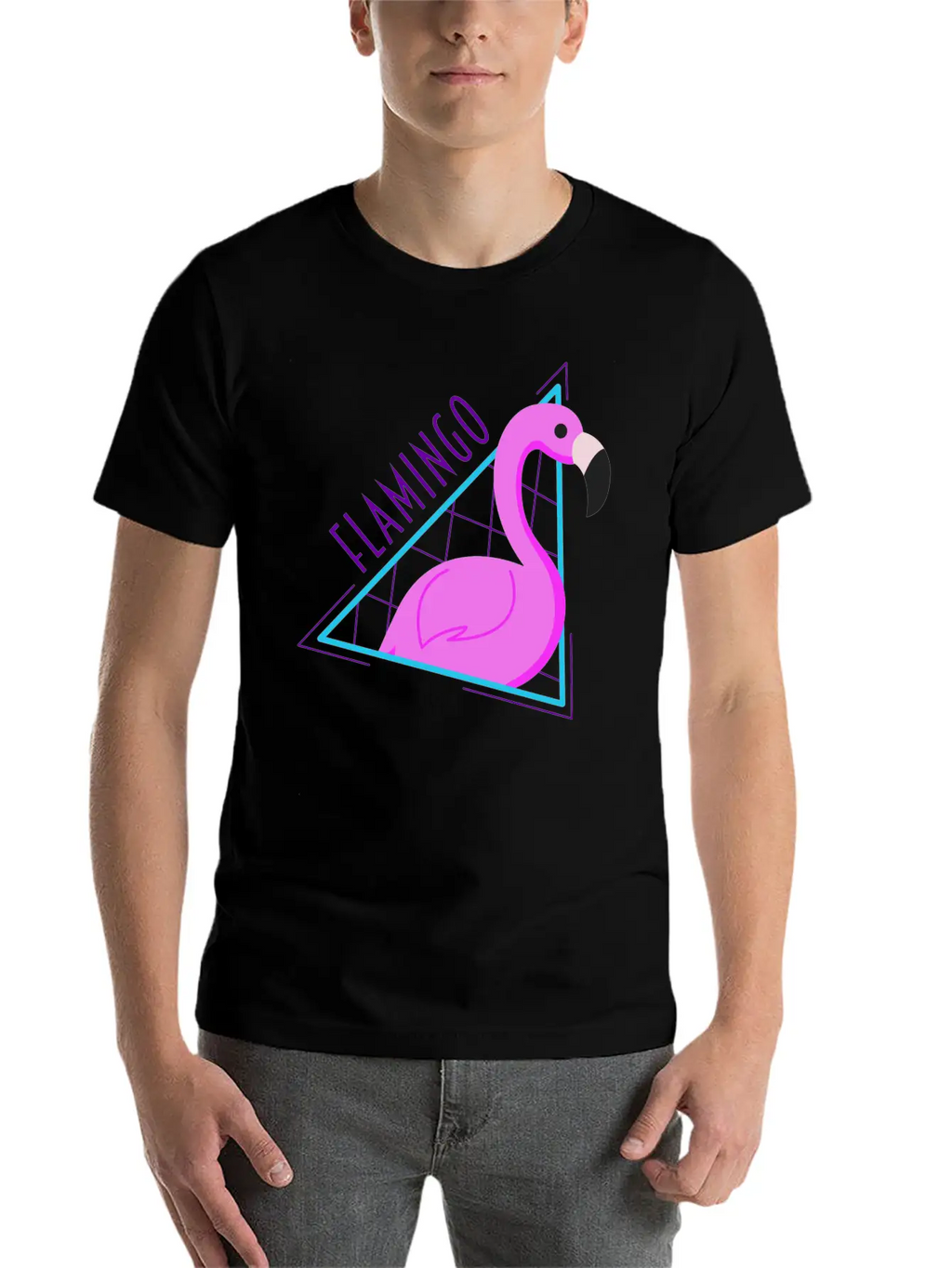 RETRO FLAMINGO Classic Fit Graphic Tee For Daily Comfort – Unisex Cotton Shirt
