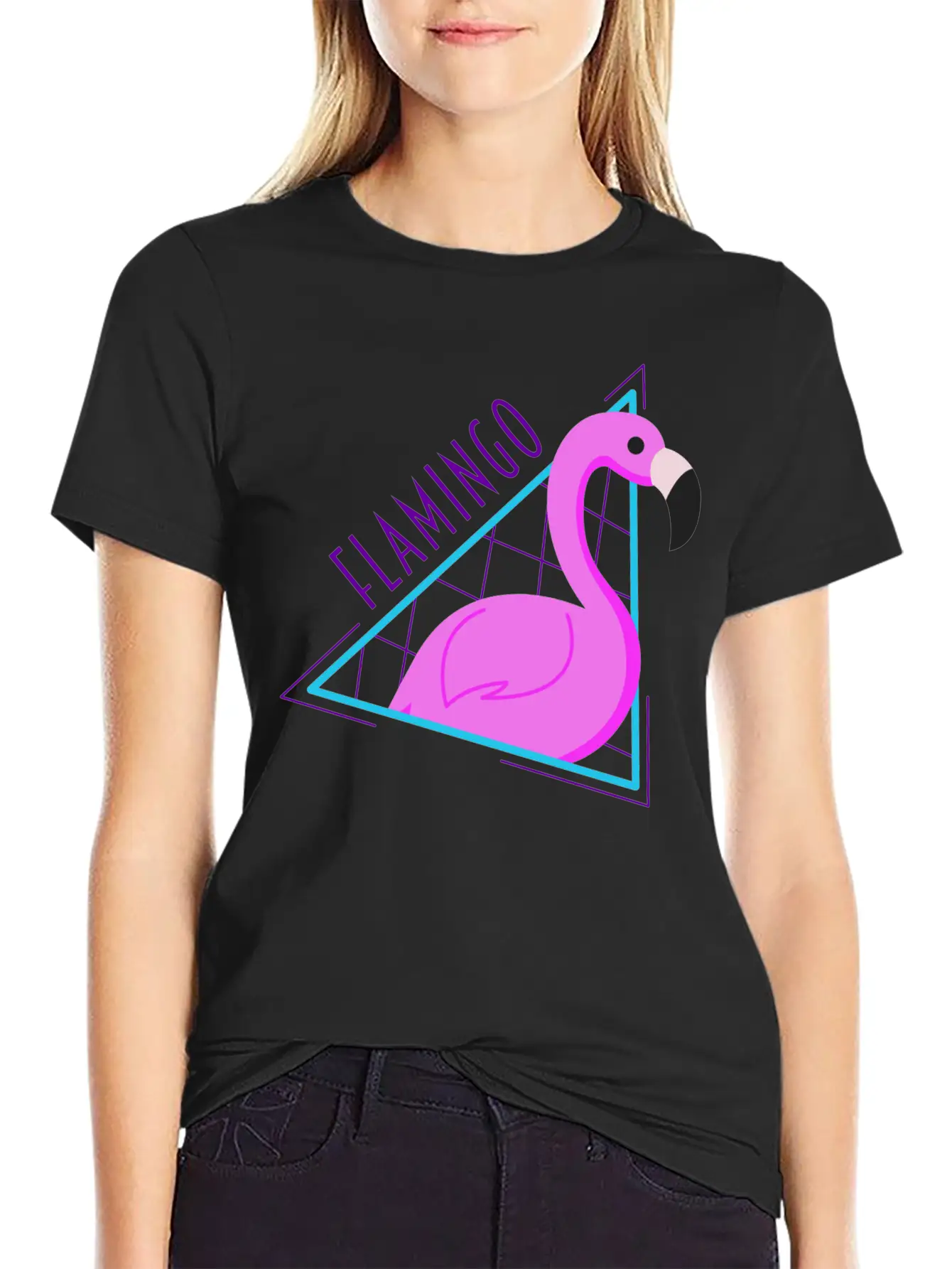 RETRO FLAMINGO Classic Fit Graphic Tee For Daily Comfort – Unisex Cotton Shirt