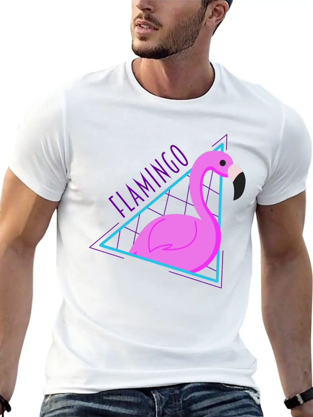 RETRO FLAMINGO Classic Fit Graphic Tee For Daily Comfort – Unisex Cotton Shirt