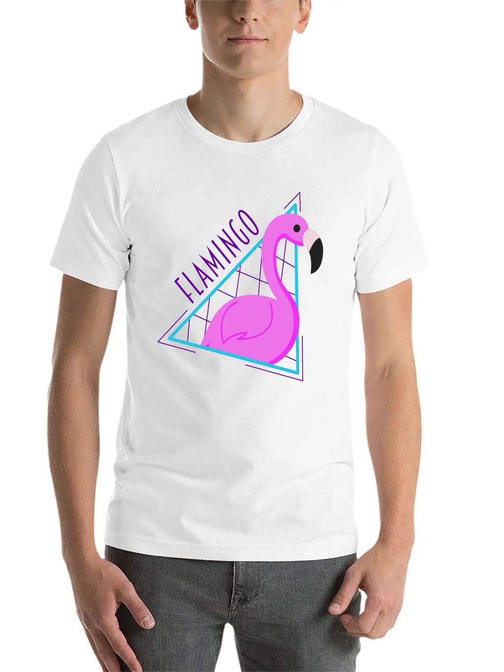 RETRO FLAMINGO Classic Fit Graphic Tee For Daily Comfort – Unisex Cotton Shirt