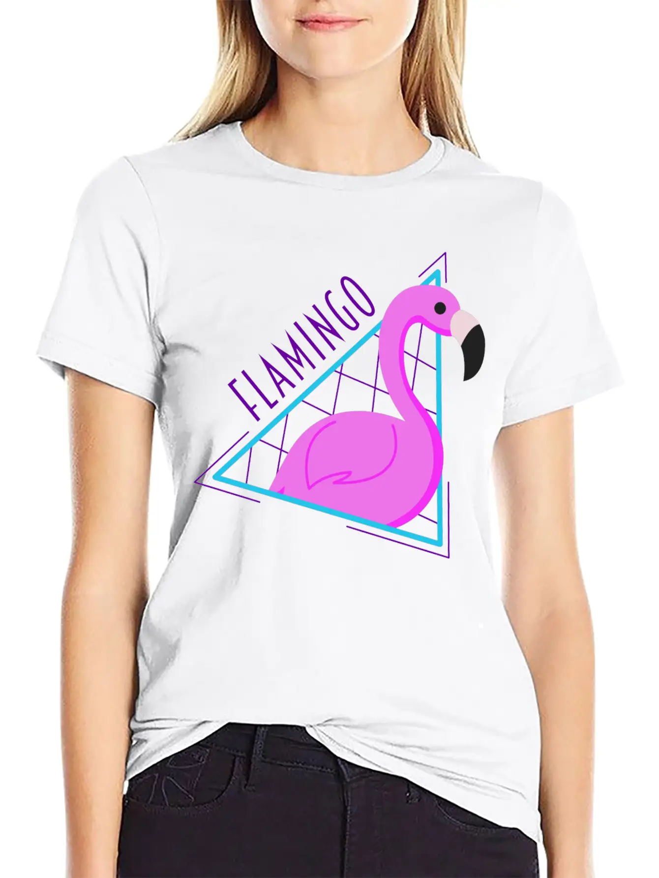 RETRO FLAMINGO Classic Fit Graphic Tee For Daily Comfort – Unisex Cotton Shirt