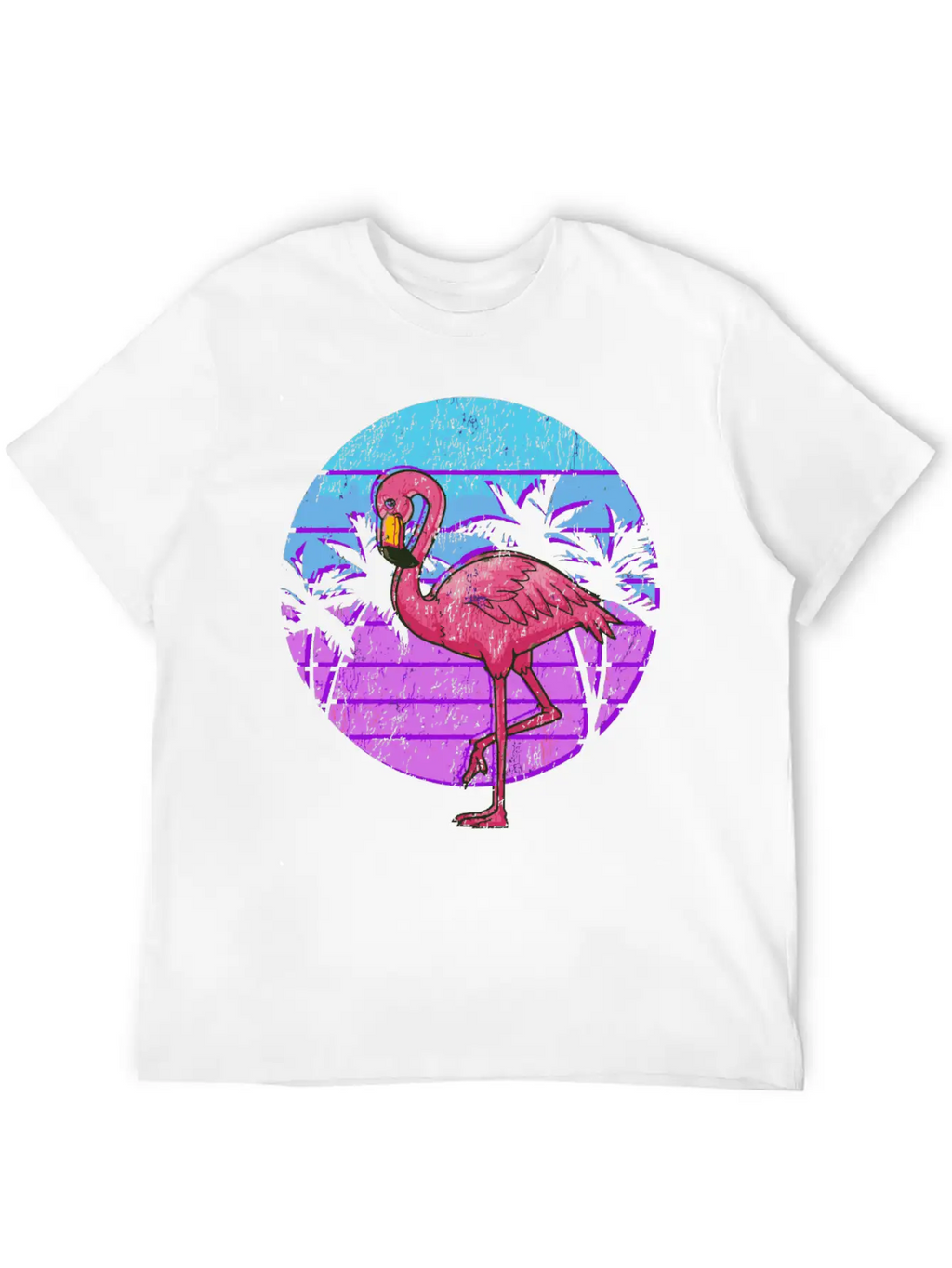 Retro Flamingo Japanese Otaku Grunge Aesthetic Vap Unisex Casual T-Shirt – Clean Design For Daily Comfort