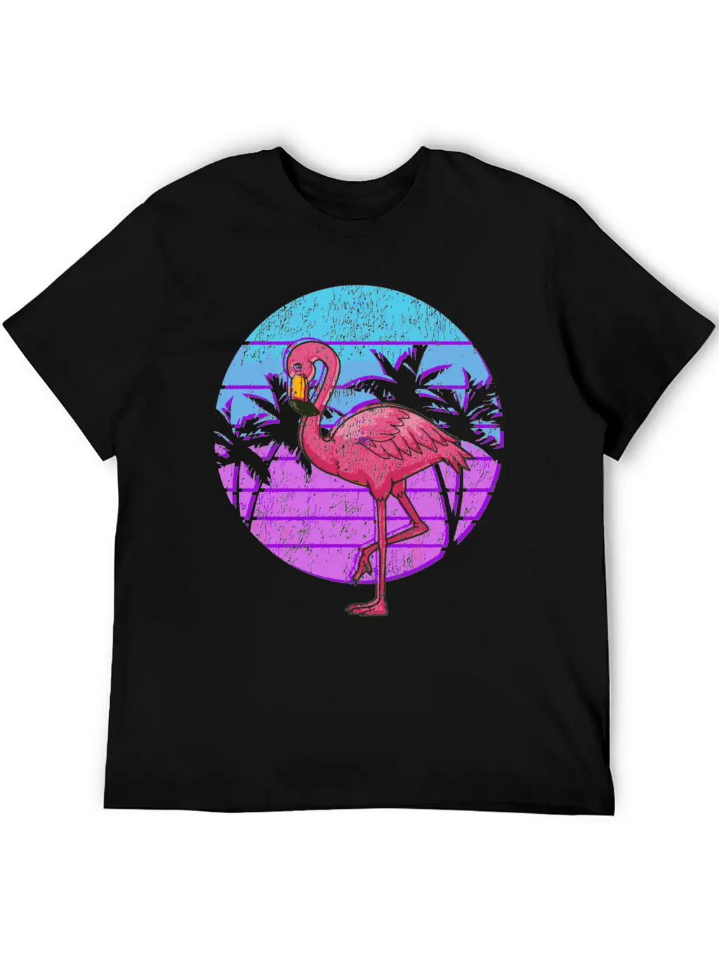 Retro Flamingo Japanese Otaku Grunge Aesthetic Vap Unisex Casual T-Shirt – Clean Design For Daily Comfort