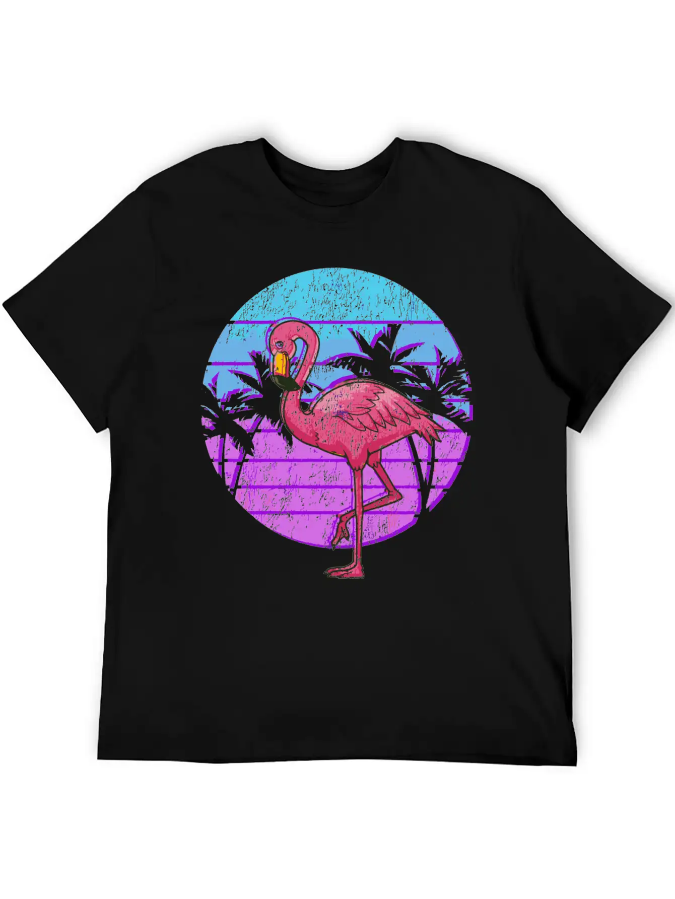Retro Flamingo Japanese Otaku Grunge Aesthetic Vap Unisex Casual T-Shirt – Clean Design For Daily Comfort