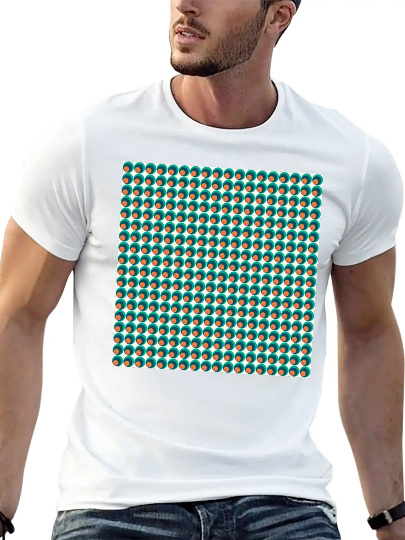 Retro Funky Style Modern Pattern Unisex Casual T-Shirt – Clean Design For Daily Comfort