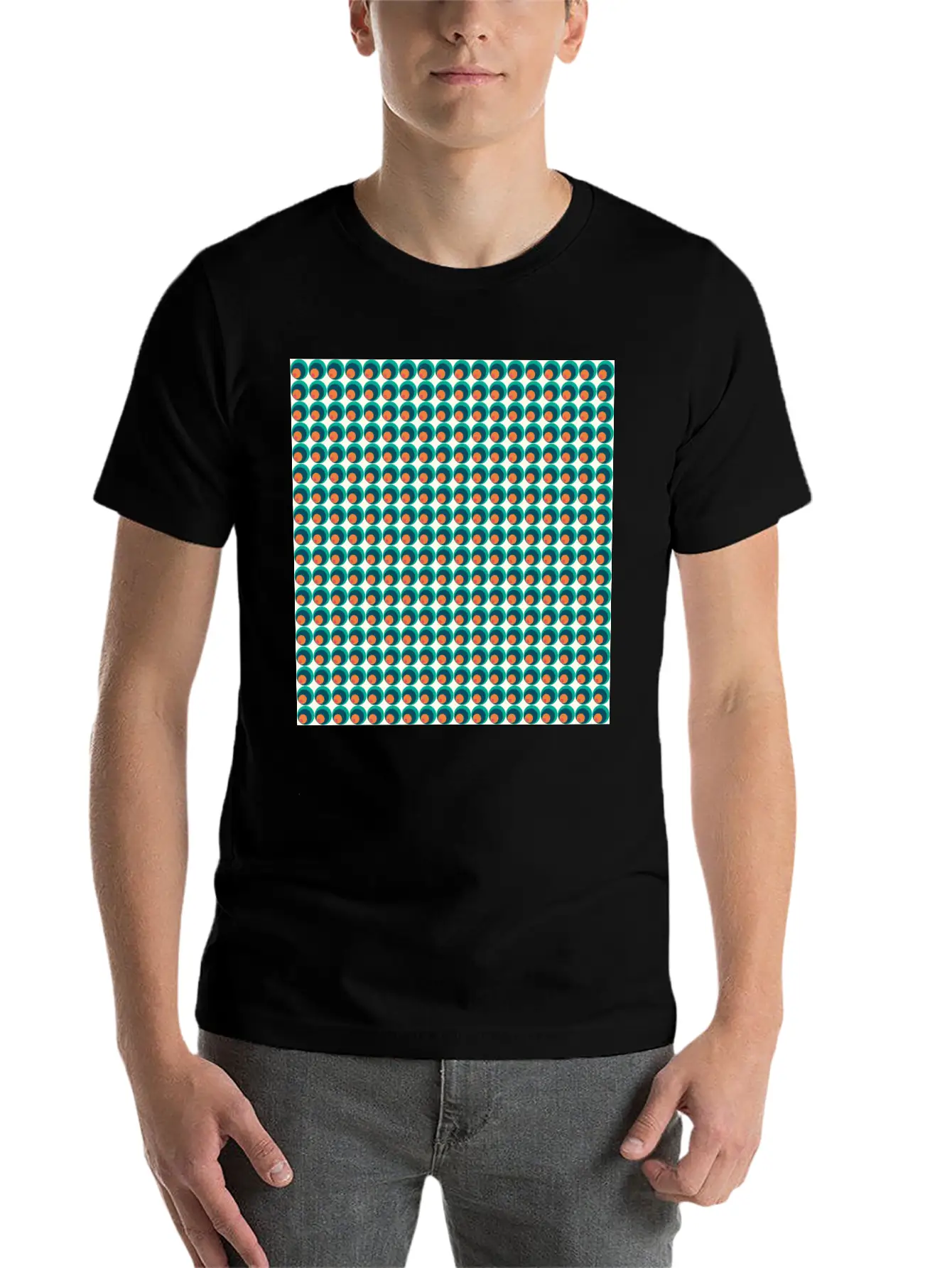 Retro Funky Style Modern Pattern Unisex Casual T-Shirt – Clean Design For Daily Comfort