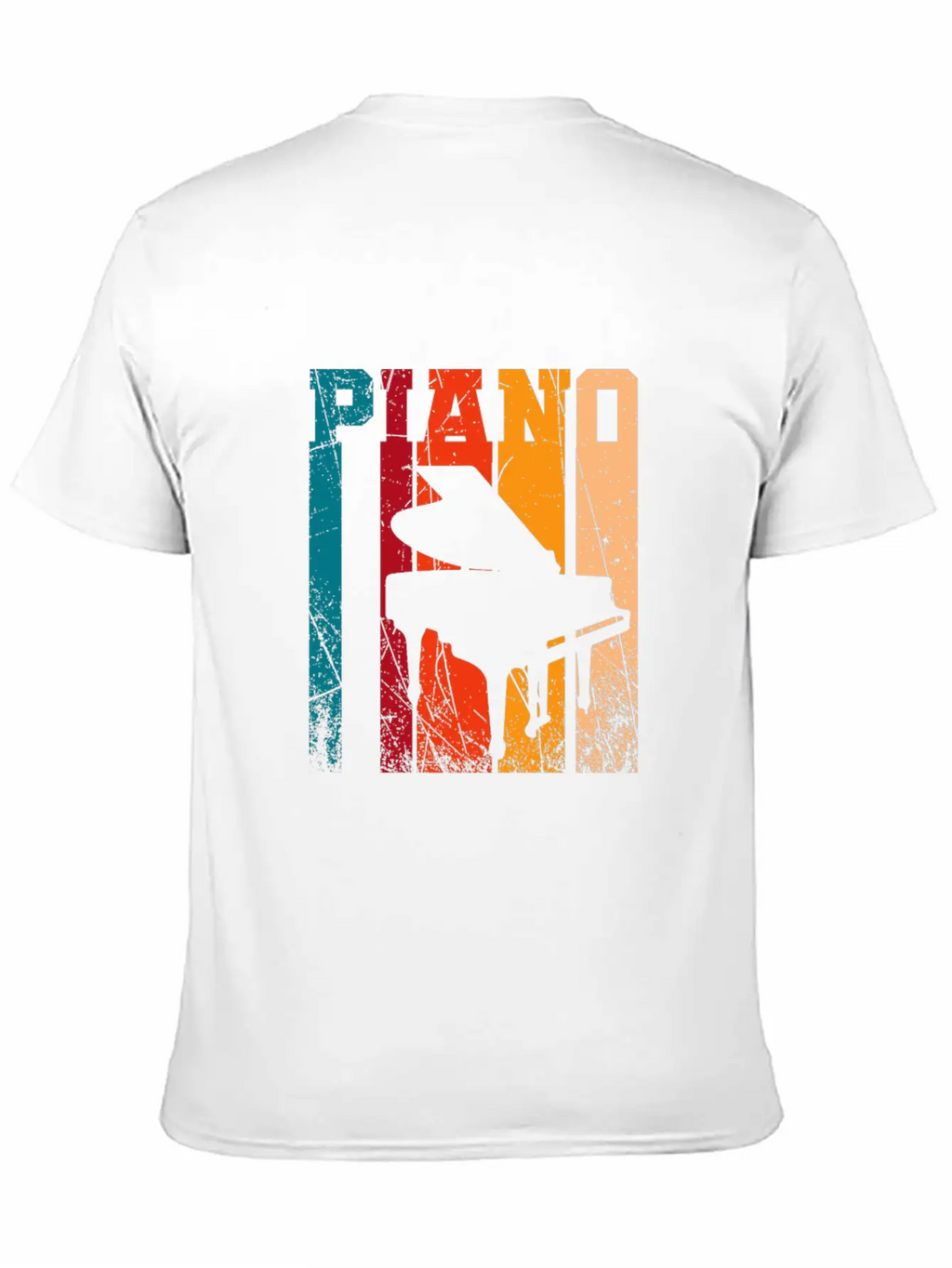 Retro Grand Piano Essential Cotton Tee For Daily Outfits – Unisex Style
