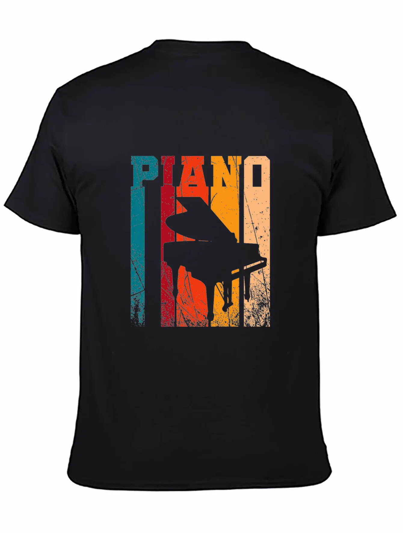 Retro Grand Piano Essential Cotton Tee For Daily Outfits – Unisex Style