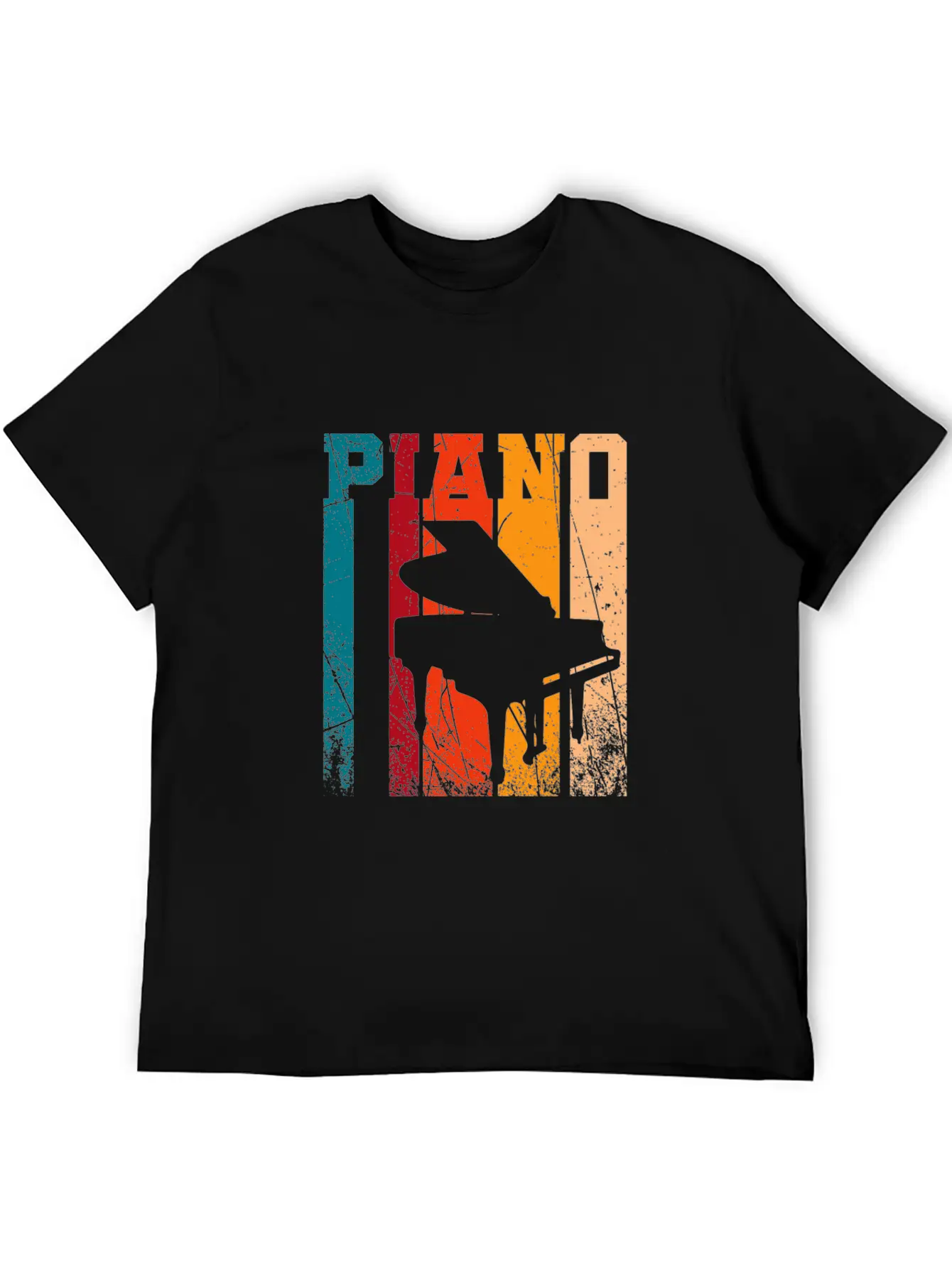 Retro Grand Piano Essential Cotton Tee For Daily Outfits – Unisex Style
