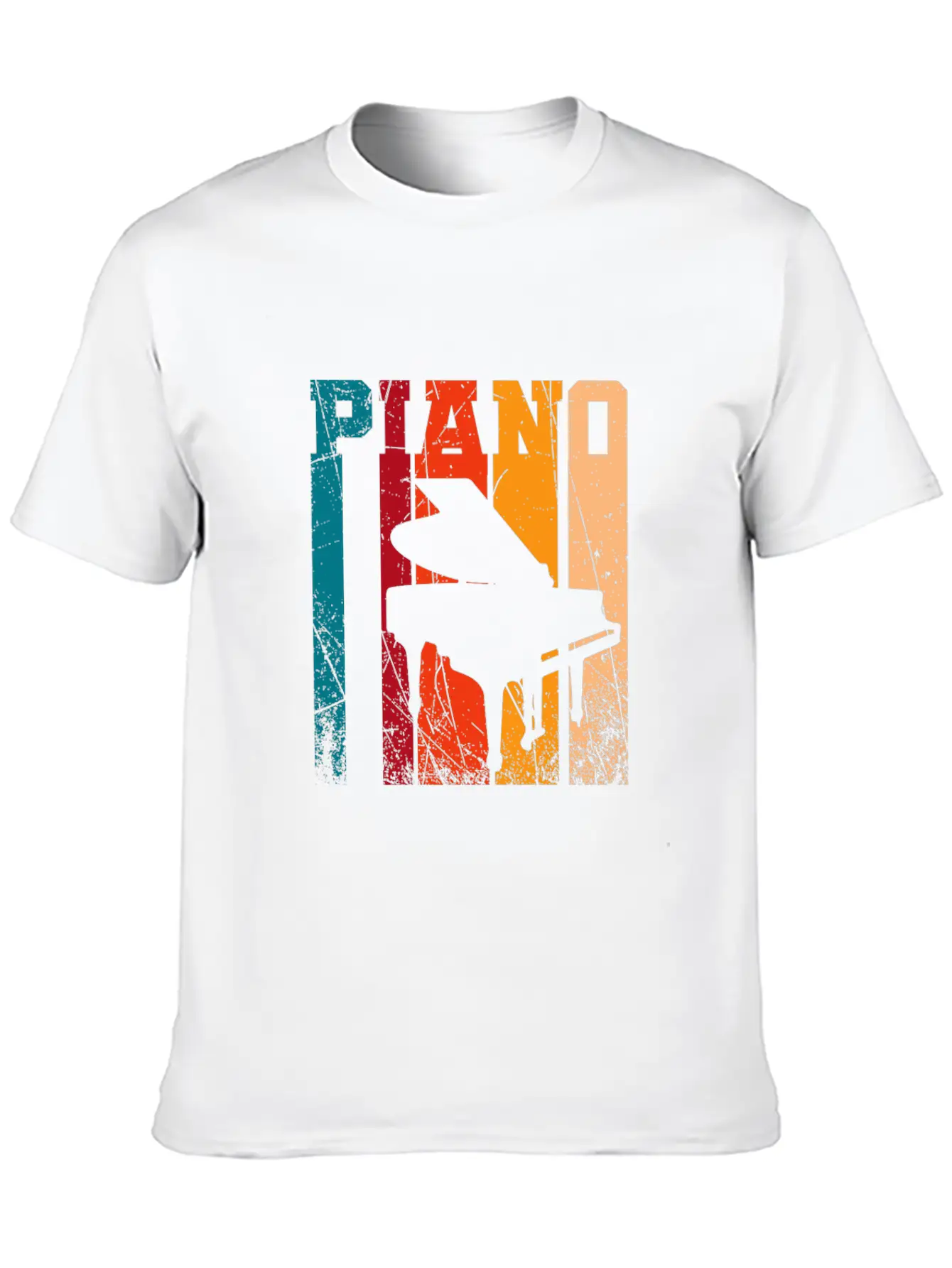 Retro Grand Piano Essential Cotton Tee For Daily Outfits – Unisex Style