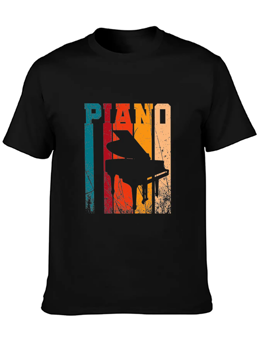 Retro Grand Piano Essential Cotton Tee For Daily Outfits – Unisex Style
