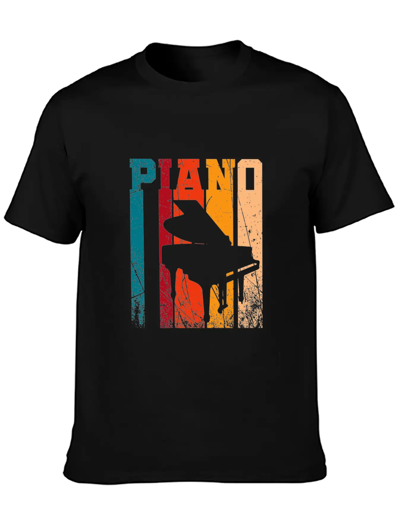 Retro Grand Piano Essential Cotton Tee For Daily Outfits – Unisex Style