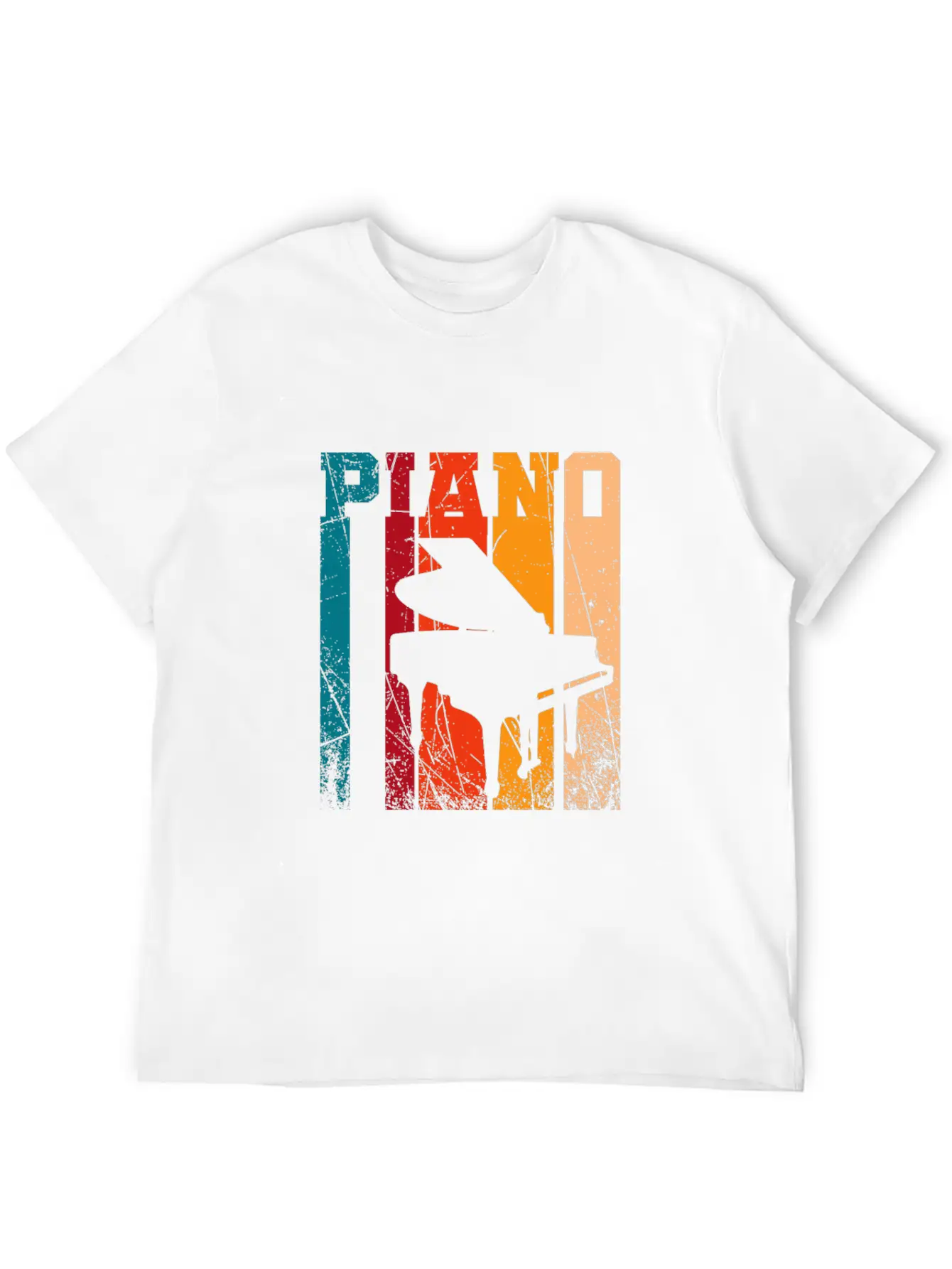 Retro Grand Piano Essential Cotton Tee For Daily Outfits – Unisex Style