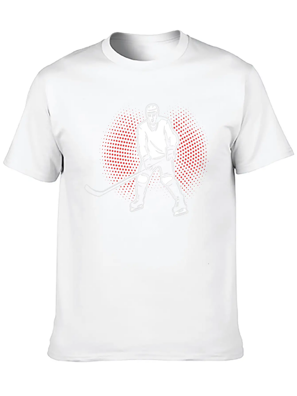 Retro Ice Hockey Player Unisex Casual T-Shirt – Clean Design For Daily Comfort