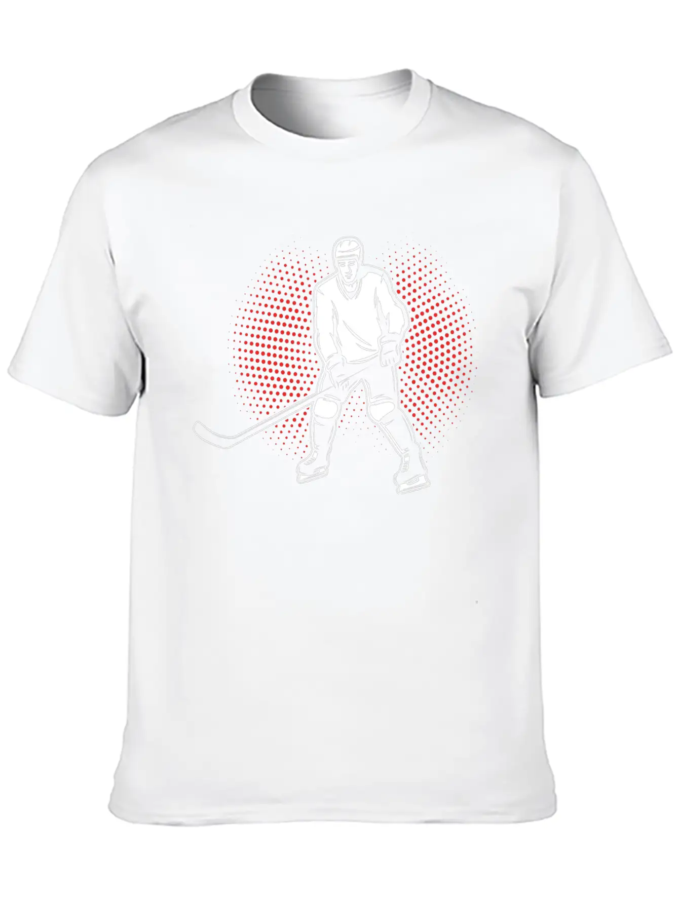 Retro Ice Hockey Player Unisex Casual T-Shirt – Clean Design For Daily Comfort