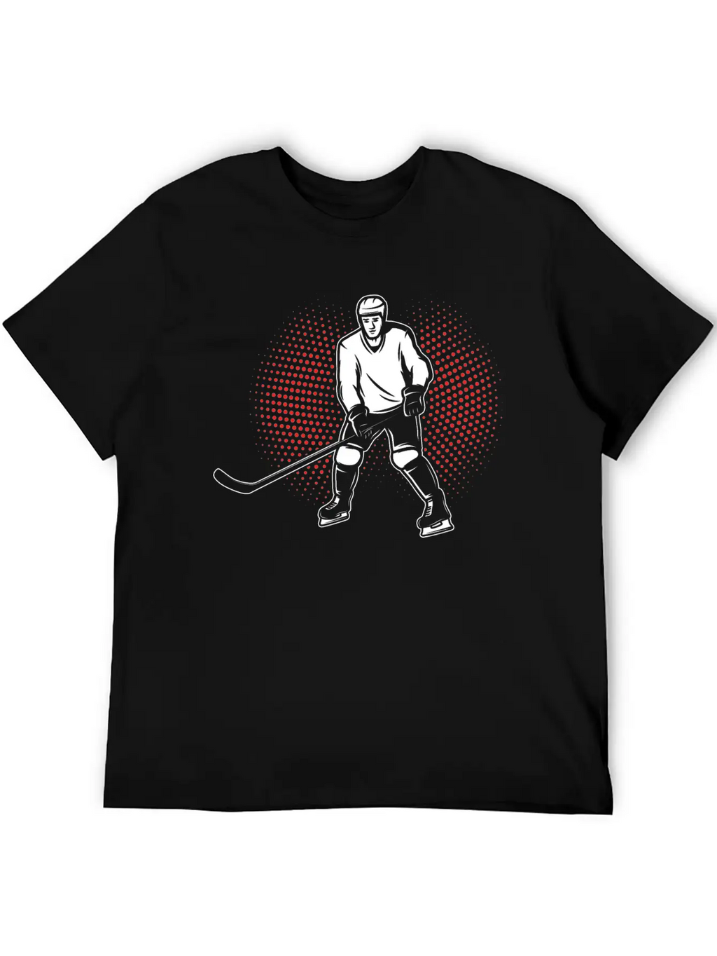 Retro Ice Hockey Player Unisex Casual T-Shirt – Clean Design For Daily Comfort