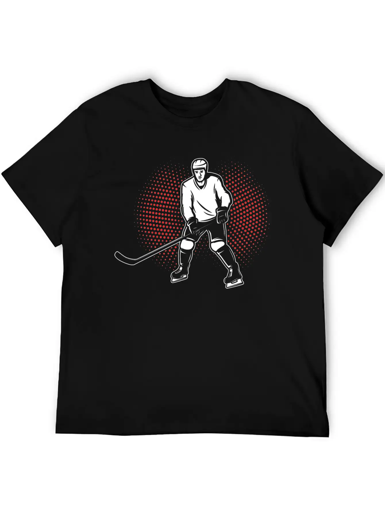 Retro Ice Hockey Player Unisex Casual T-Shirt – Clean Design For Daily Comfort