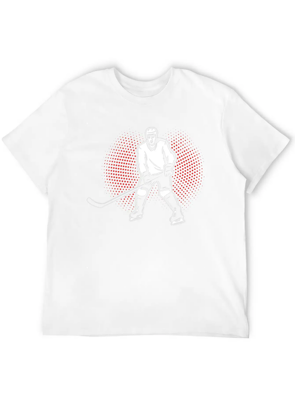 Retro Ice Hockey Player Unisex Casual T-Shirt – Clean Design For Daily Comfort
