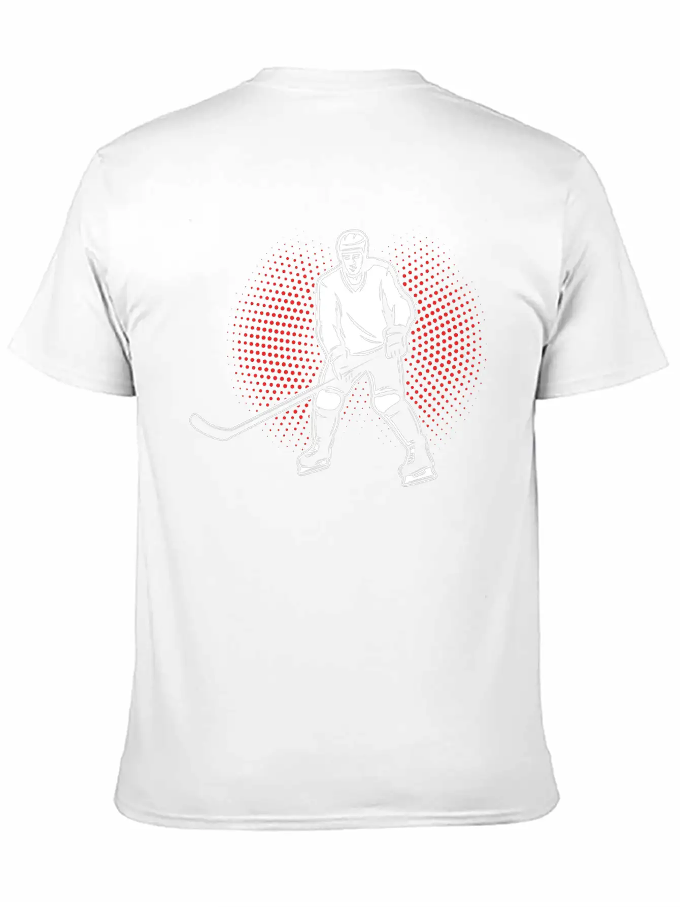 Retro Ice Hockey Player Unisex Casual T-Shirt – Clean Design For Daily Comfort