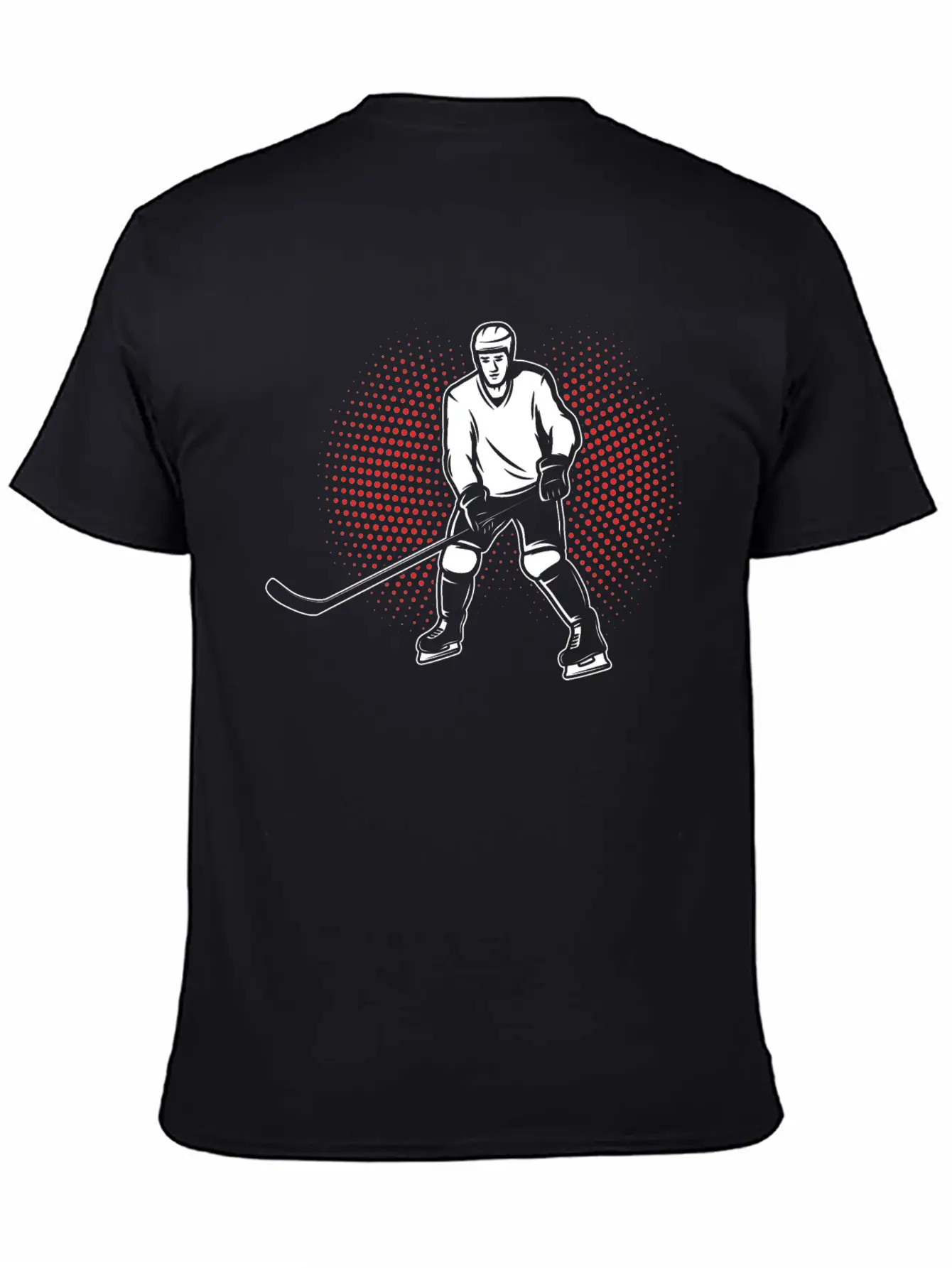 Retro Ice Hockey Player Unisex Casual T-Shirt – Clean Design For Daily Comfort